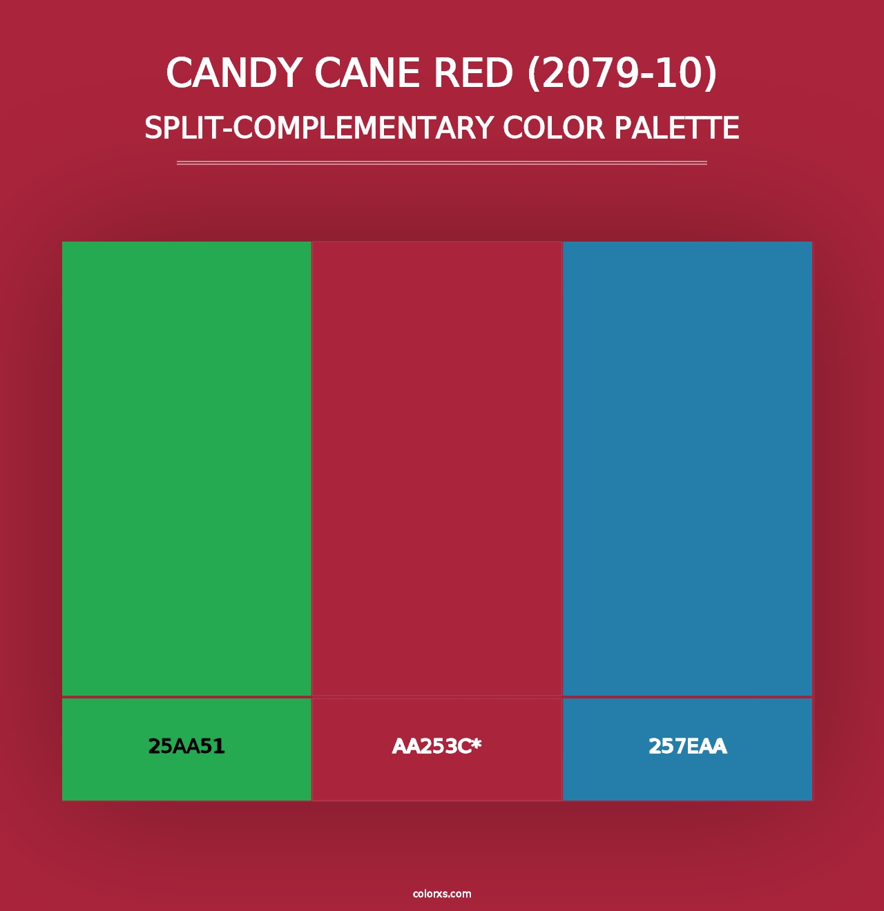 Candy Cane Red (2079-10) - Split-Complementary Color Palette