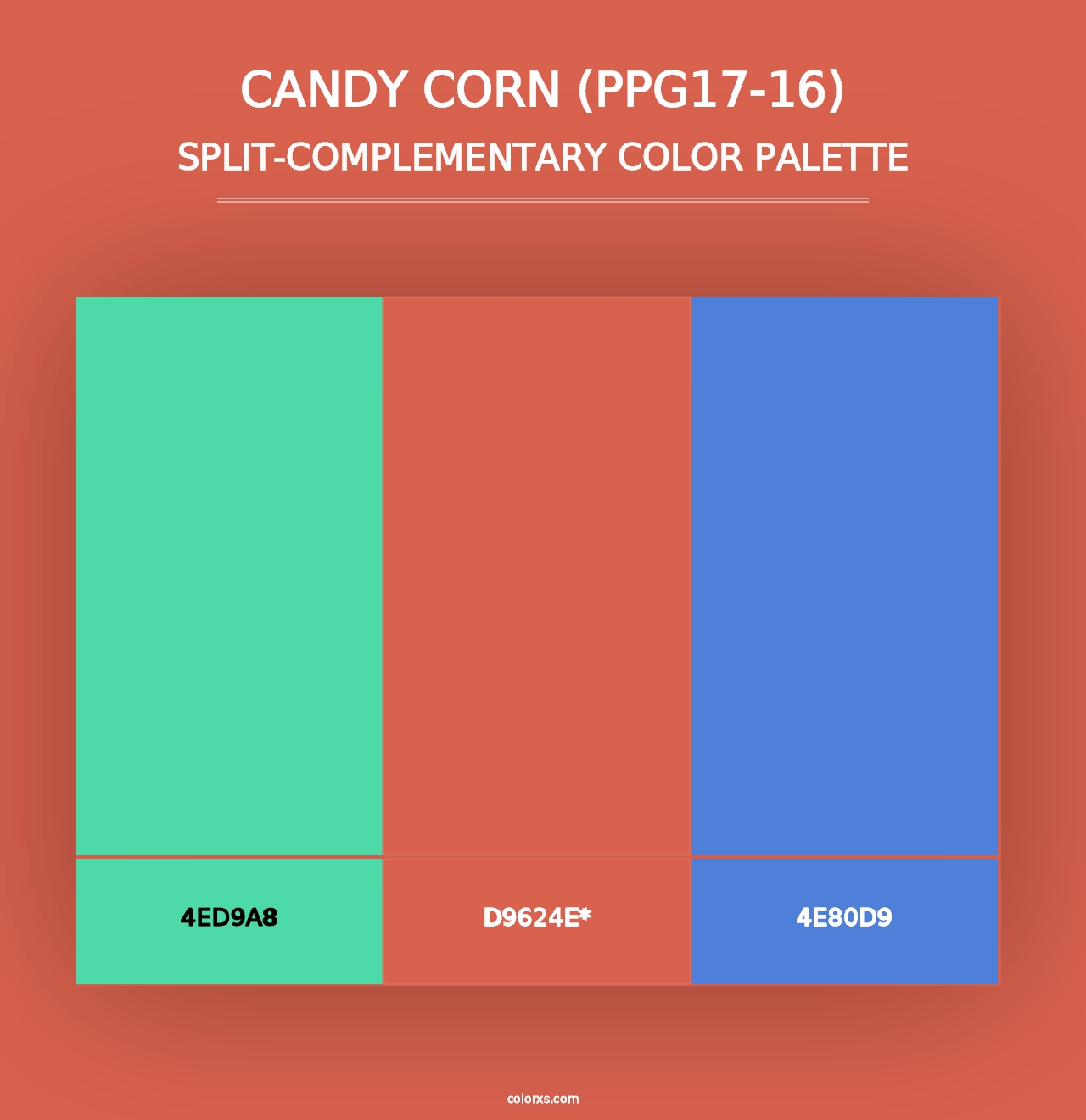 Candy Corn (PPG17-16) - Split-Complementary Color Palette