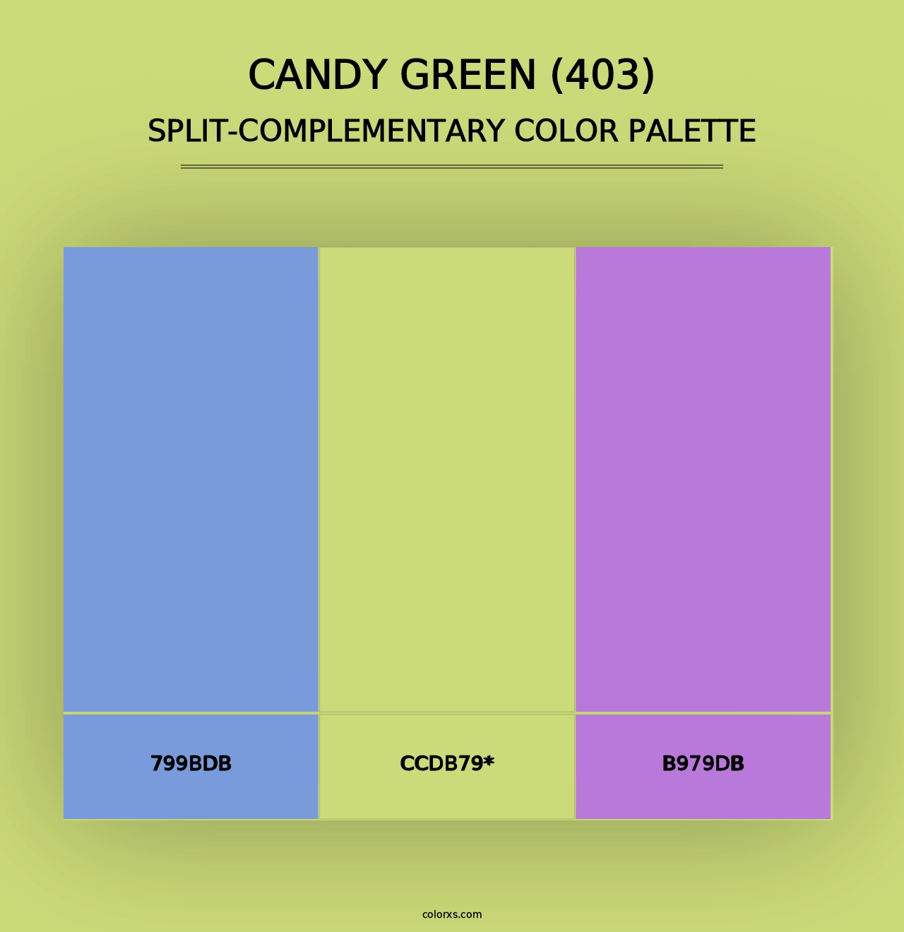 Candy Green (403) - Split-Complementary Color Palette