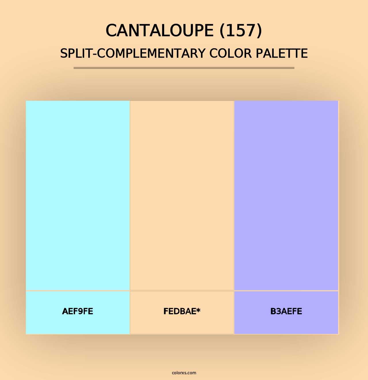 Cantaloupe (157) - Split-Complementary Color Palette