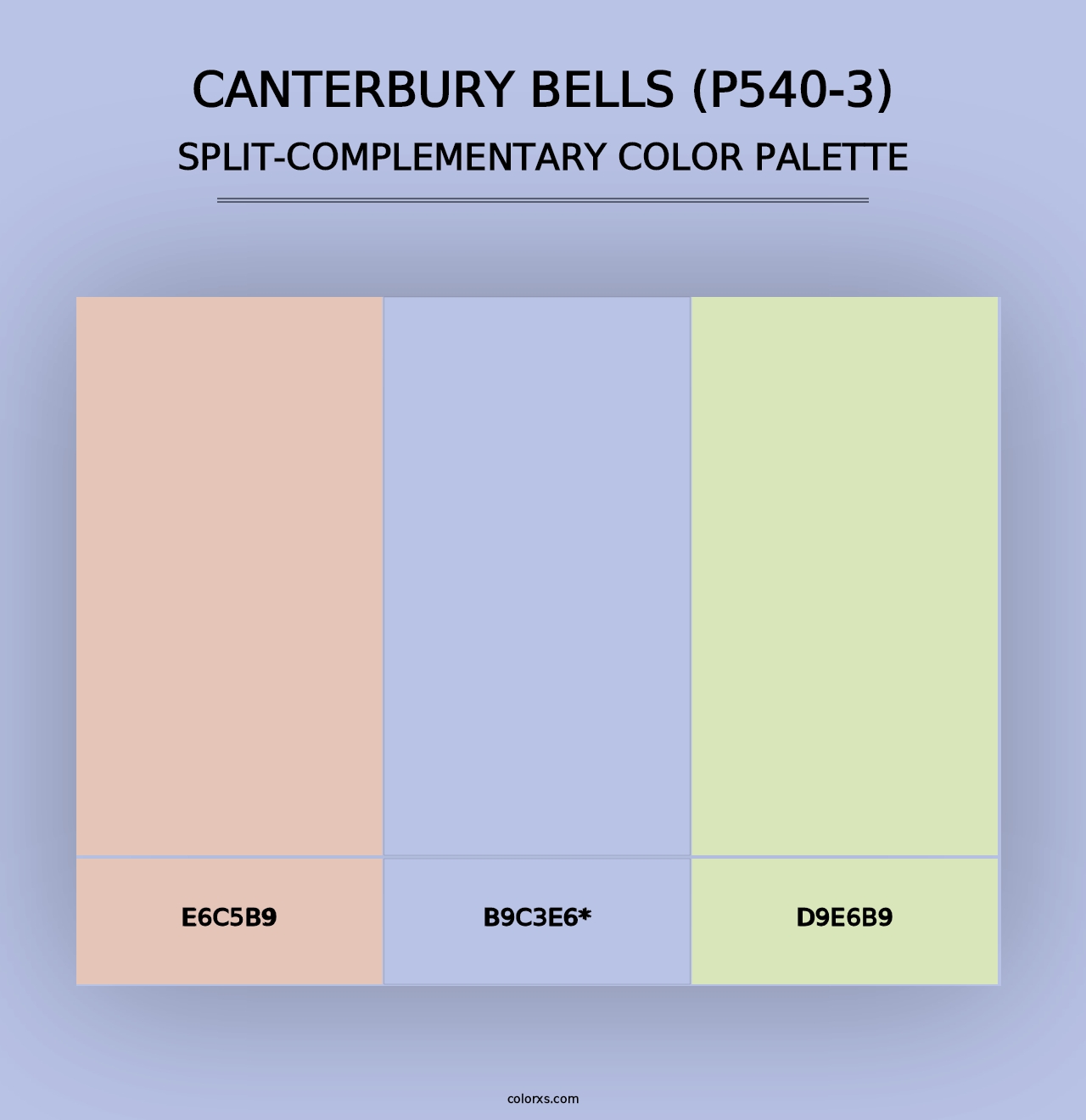 Canterbury Bells (P540-3) - Split-Complementary Color Palette