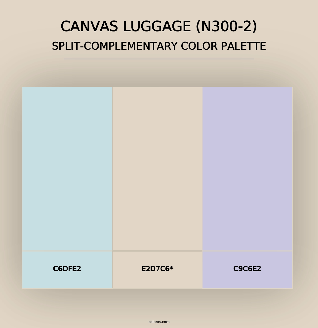 Canvas Luggage (N300-2) - Split-Complementary Color Palette