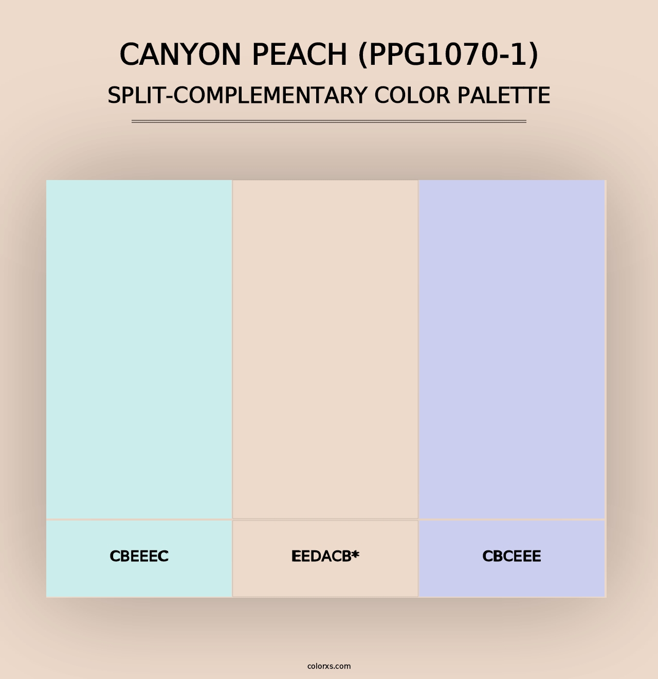 Canyon Peach (PPG1070-1) - Split-Complementary Color Palette