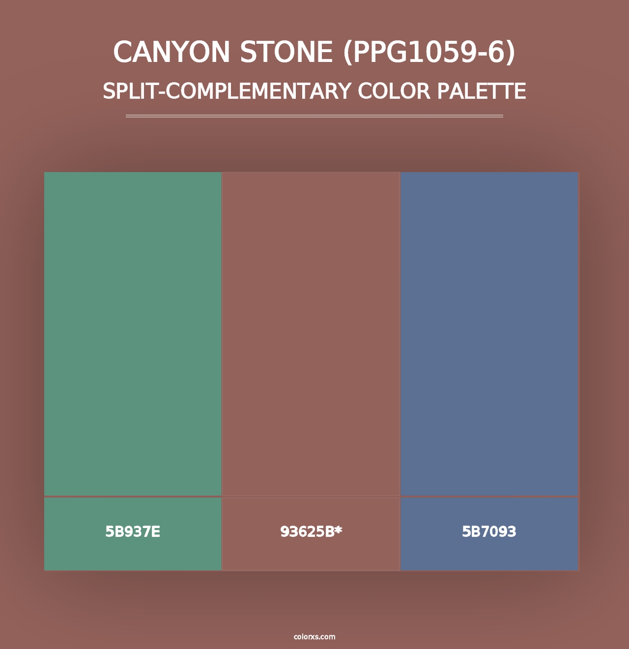 Canyon Stone (PPG1059-6) - Split-Complementary Color Palette