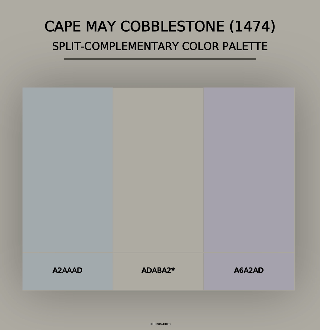 Cape May Cobblestone (1474) - Split-Complementary Color Palette