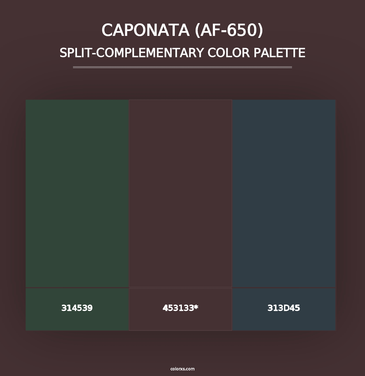 Caponata (AF-650) - Split-Complementary Color Palette