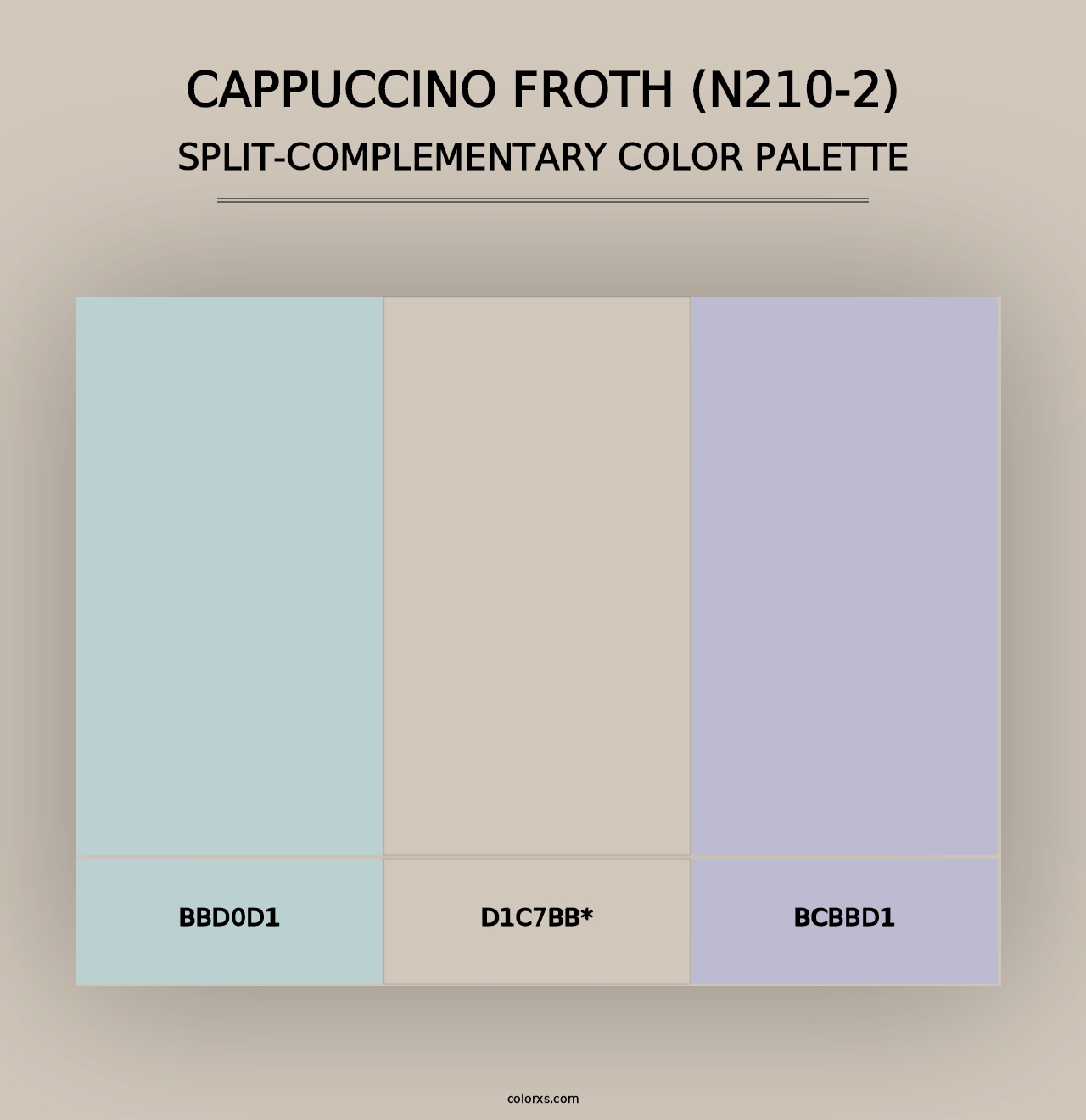 Cappuccino Froth (N210-2) - Split-Complementary Color Palette