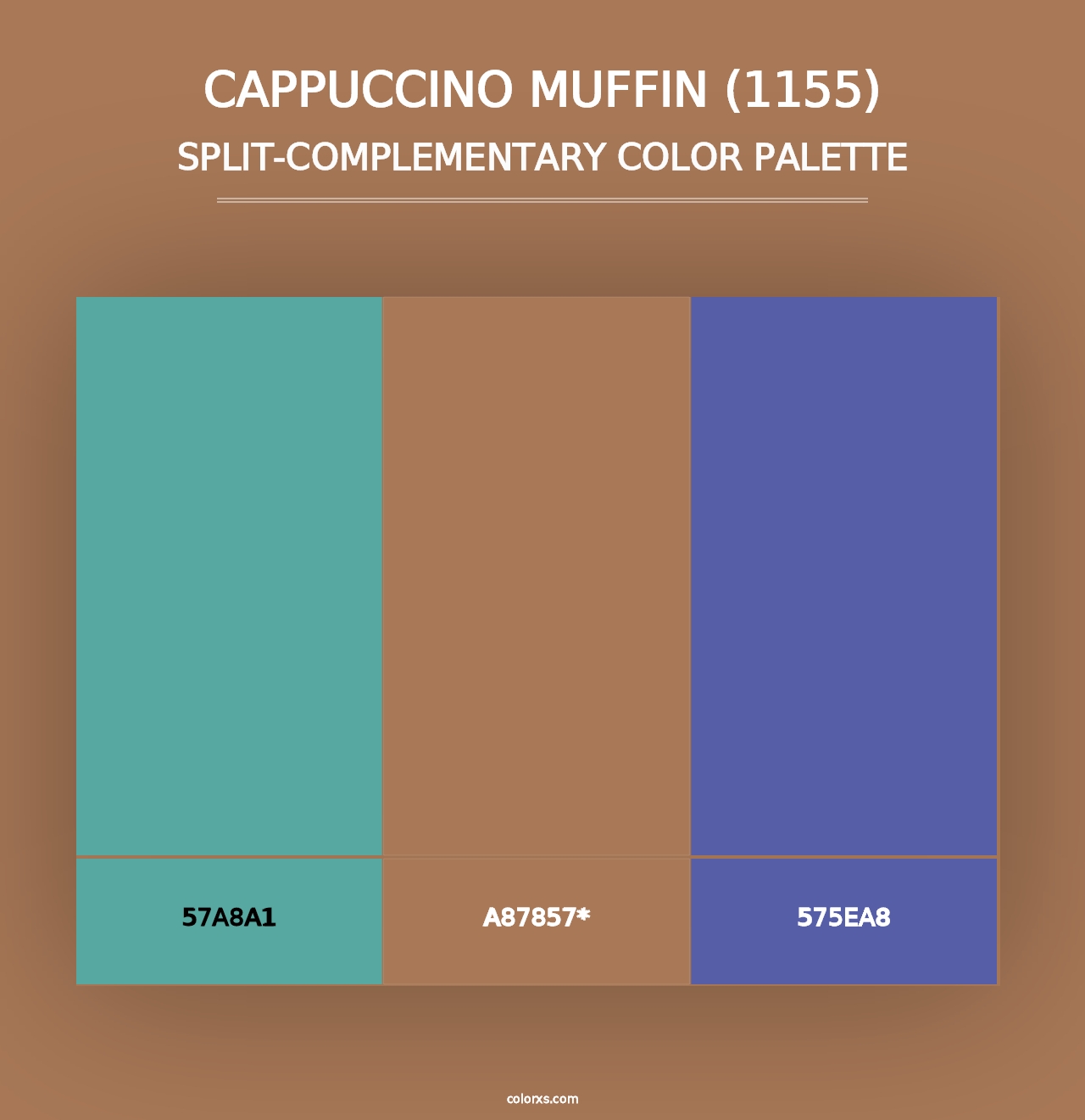 Cappuccino Muffin (1155) - Split-Complementary Color Palette