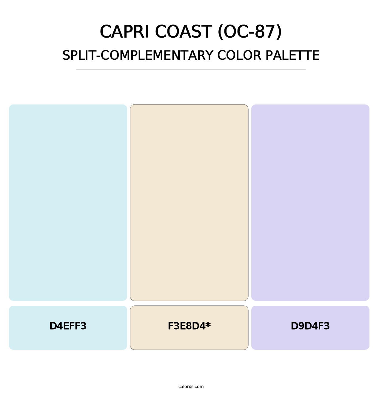 Capri Coast (OC-87) - Split-Complementary Color Palette