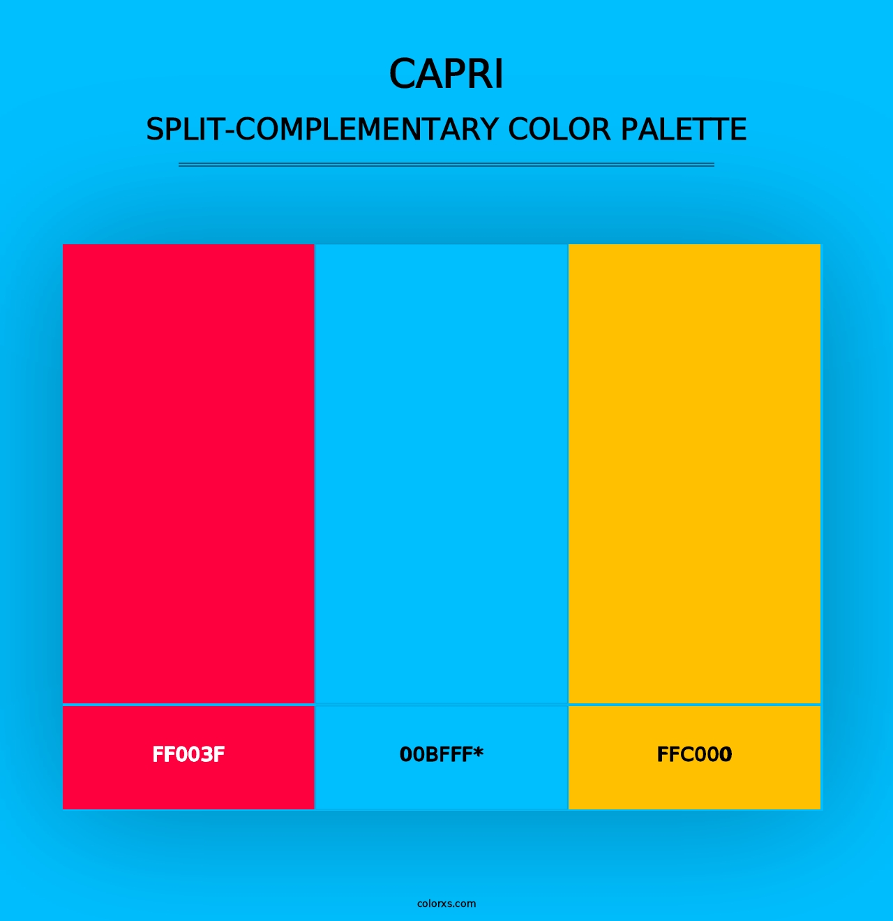 Capri - Split-Complementary Color Palette