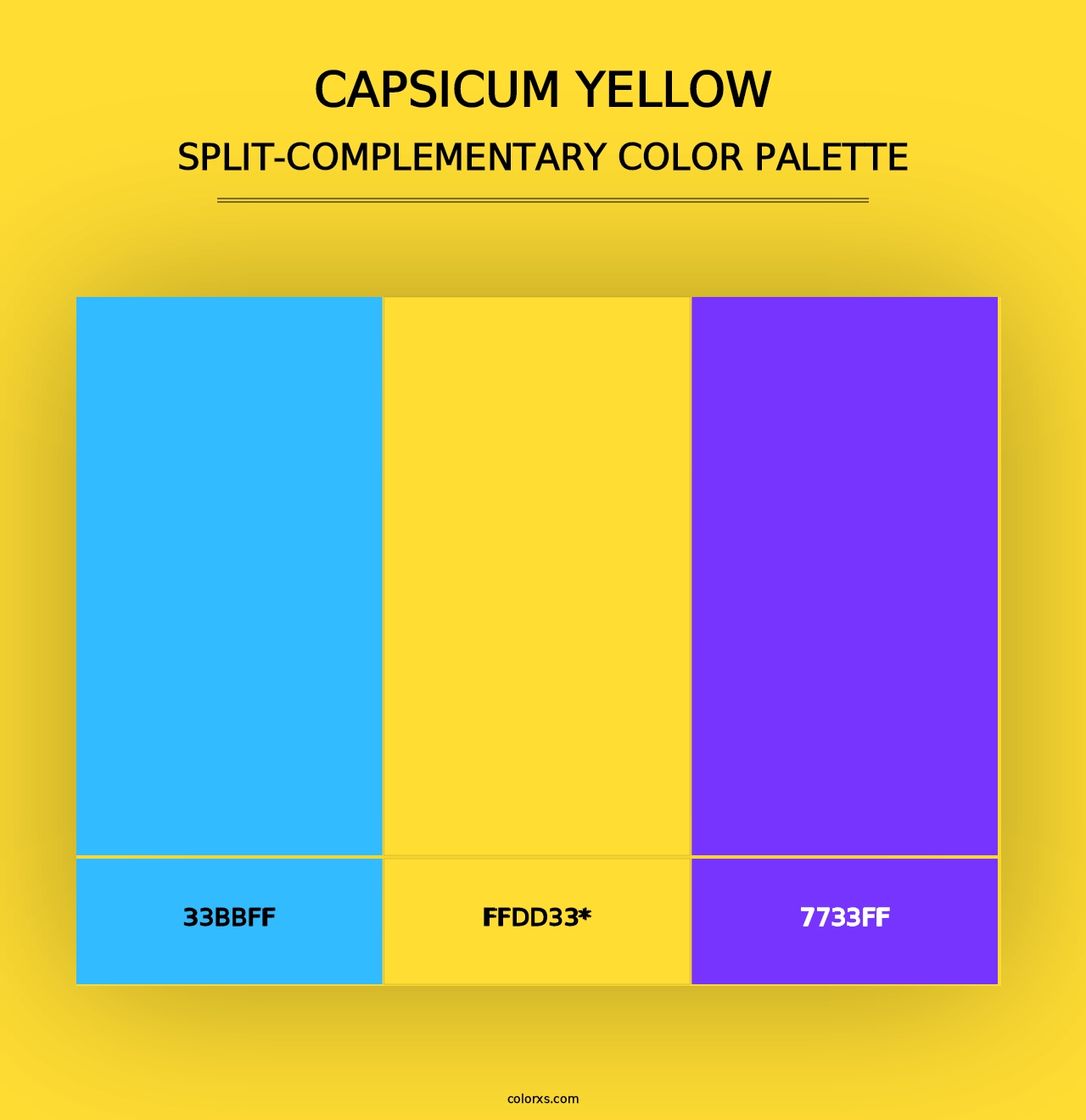 Capsicum Yellow - Split-Complementary Color Palette