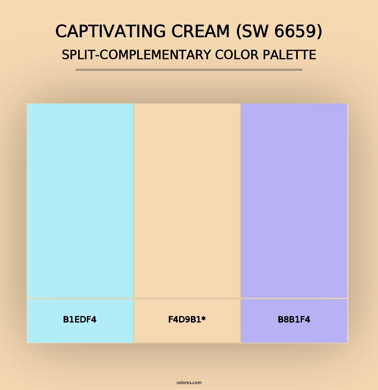 Captivating Cream (SW 6659) - Split-Complementary Color Palette