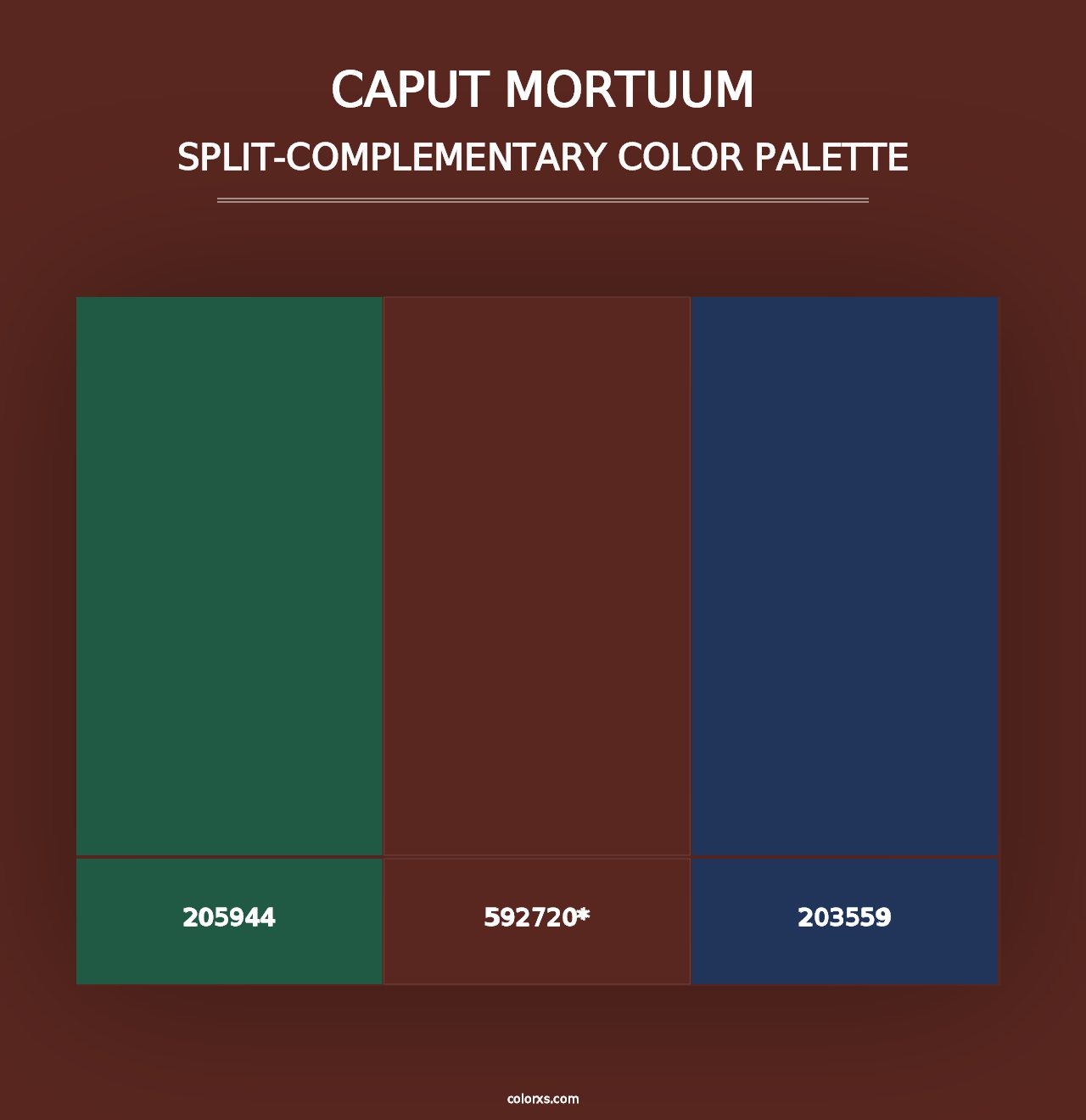 Caput mortuum - Split-Complementary Color Palette