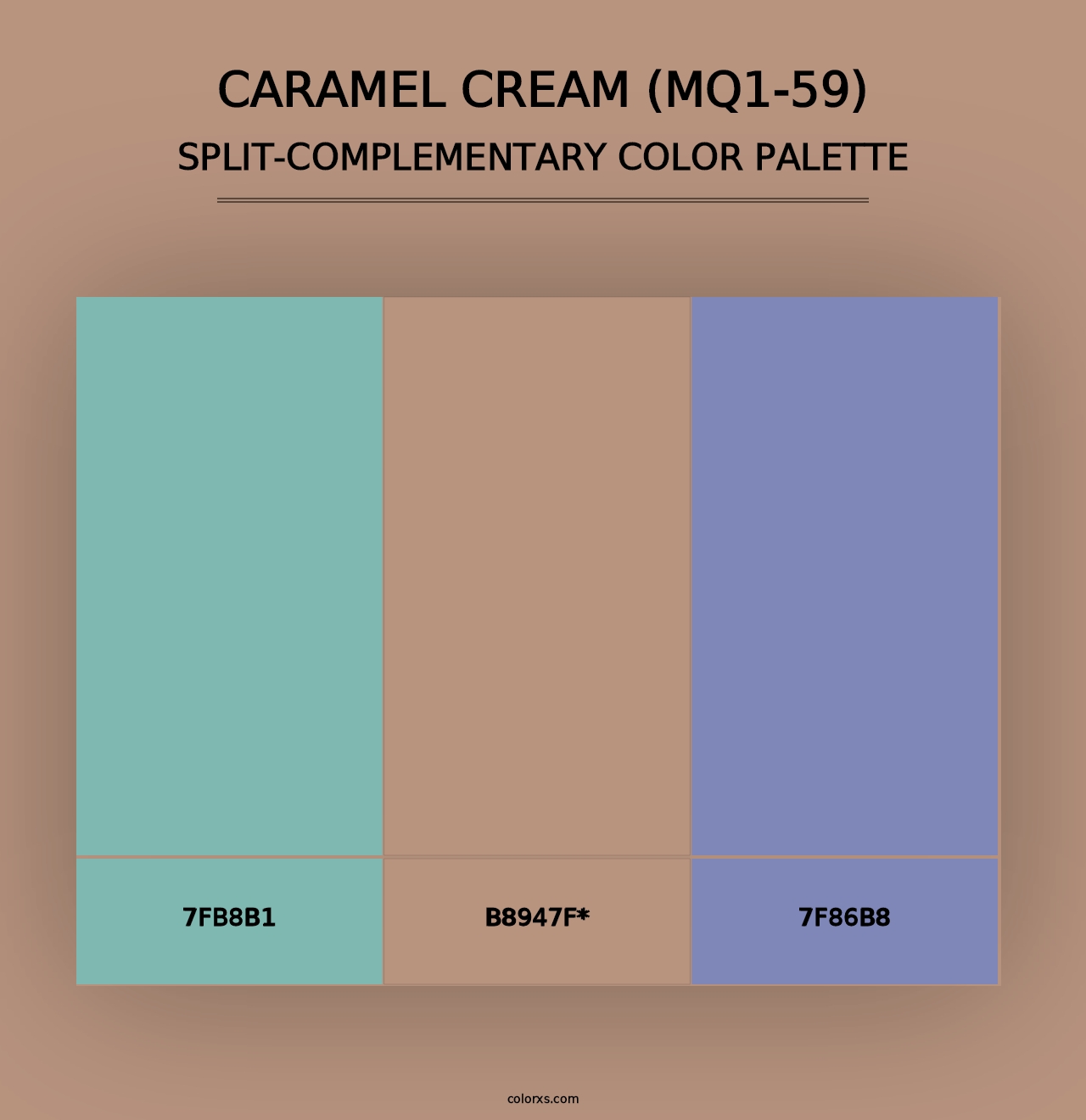 Caramel Cream (MQ1-59) - Split-Complementary Color Palette