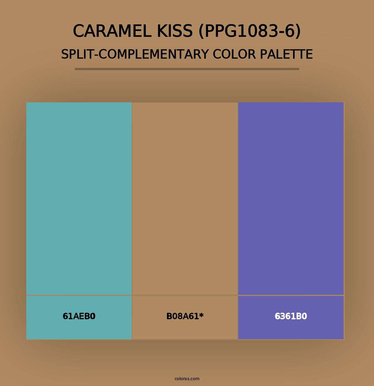 Caramel Kiss (PPG1083-6) - Split-Complementary Color Palette