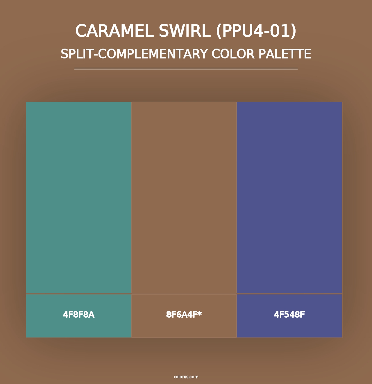 Caramel Swirl (PPU4-01) - Split-Complementary Color Palette