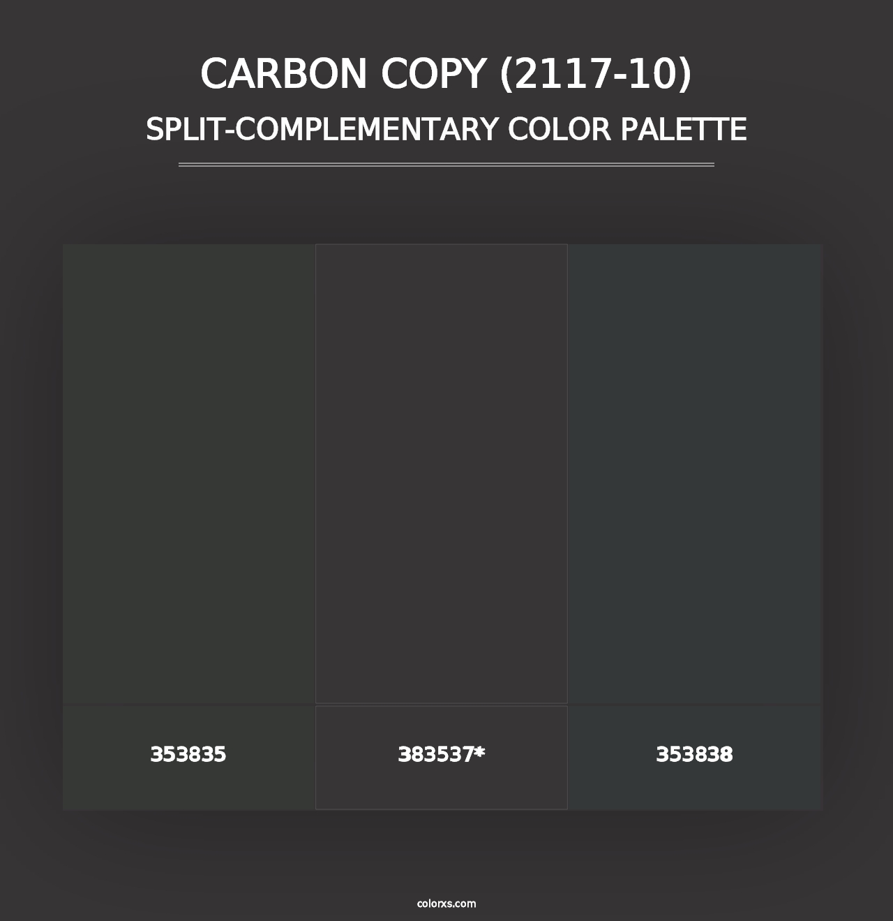 Carbon Copy (2117-10) - Split-Complementary Color Palette