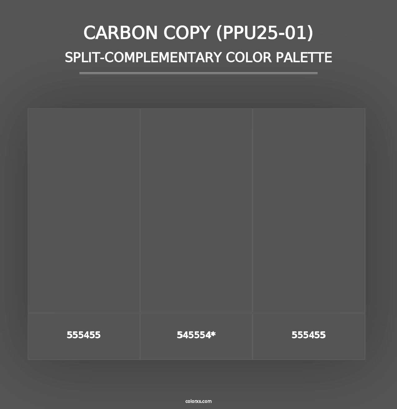 Carbon Copy (PPU25-01) - Split-Complementary Color Palette