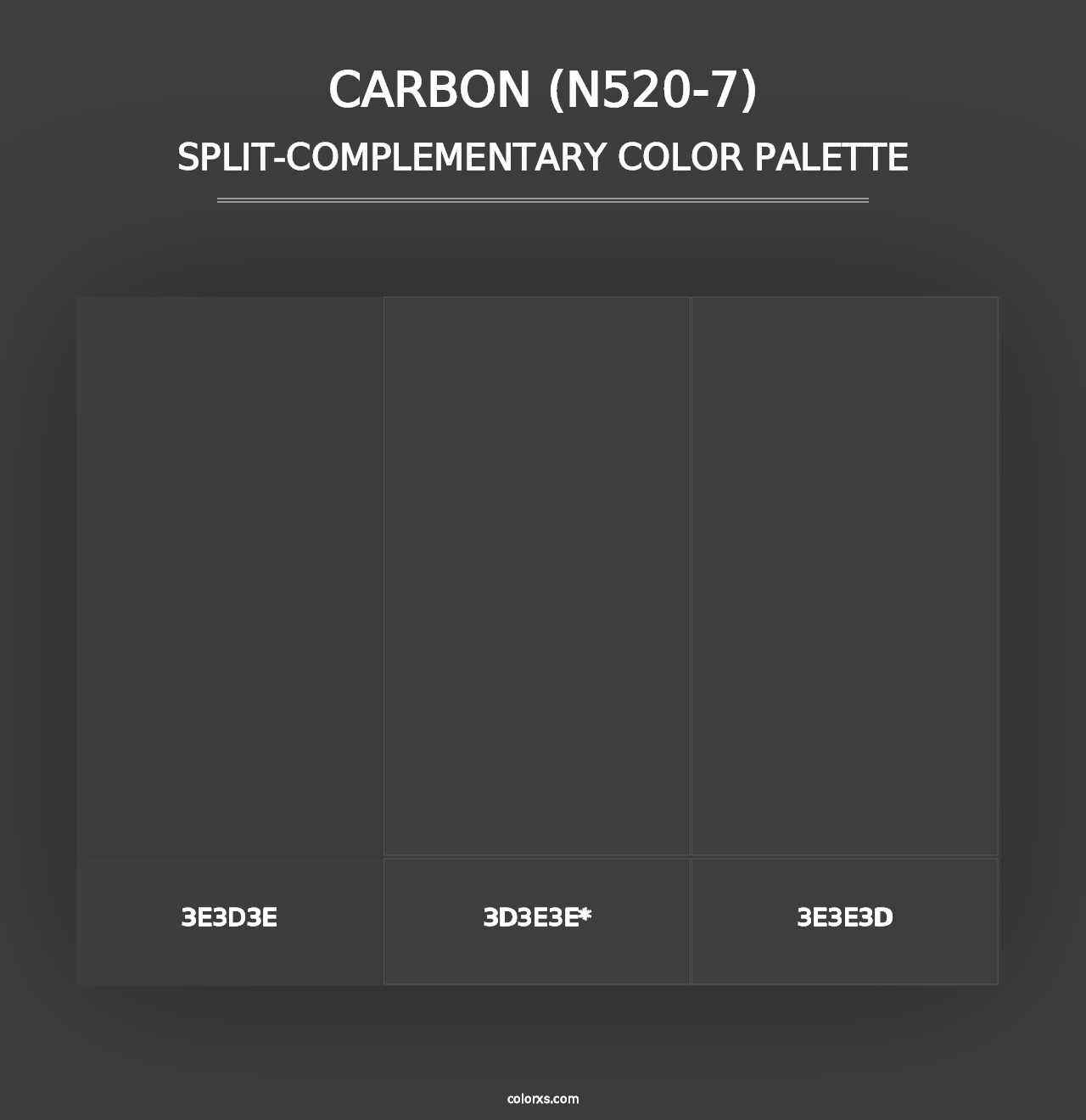 Carbon (N520-7) - Split-Complementary Color Palette