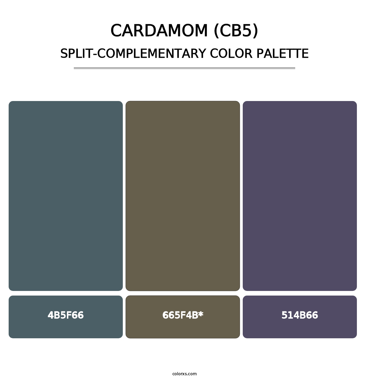 Cardamom (CB5) - Split-Complementary Color Palette