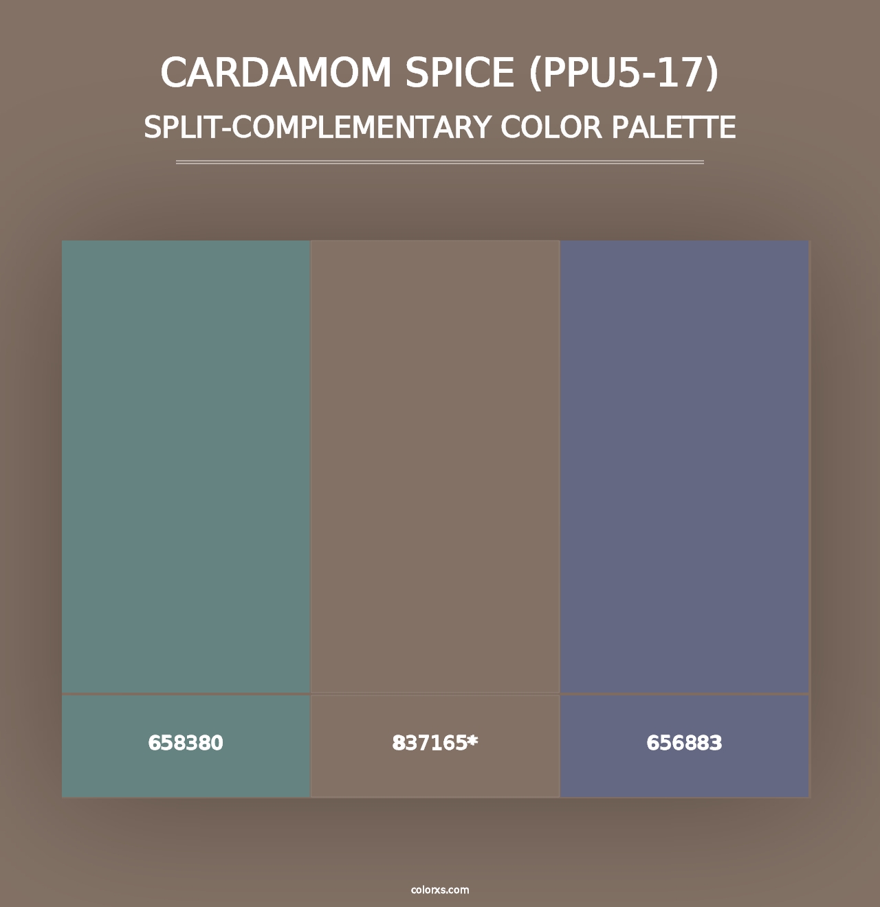 Cardamom Spice (PPU5-17) - Split-Complementary Color Palette