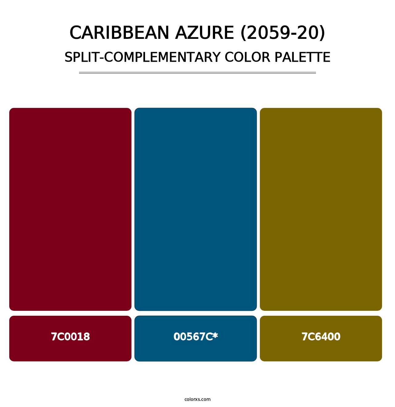 Caribbean Azure (2059-20) - Split-Complementary Color Palette