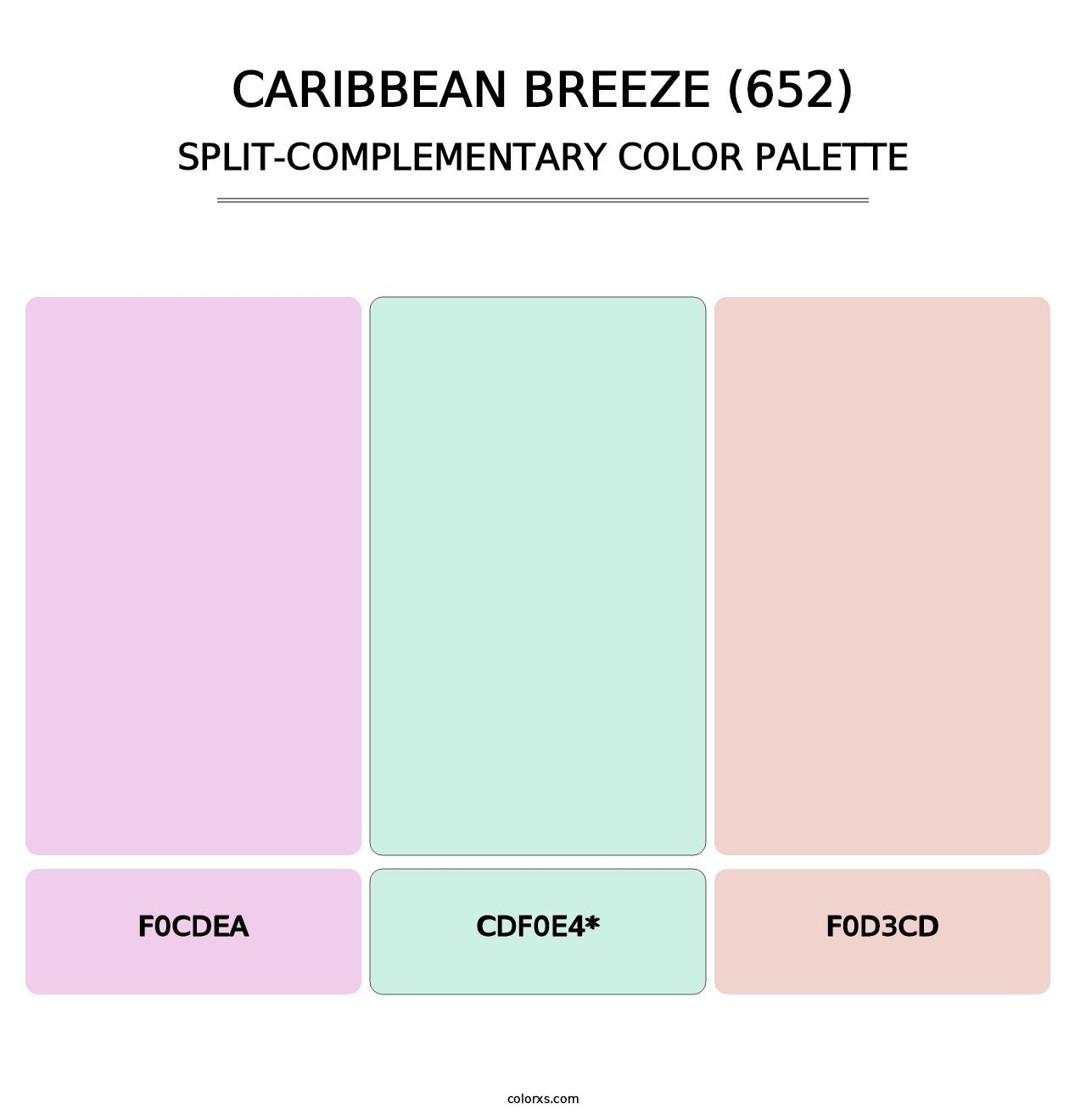 Caribbean Breeze (652) - Split-Complementary Color Palette