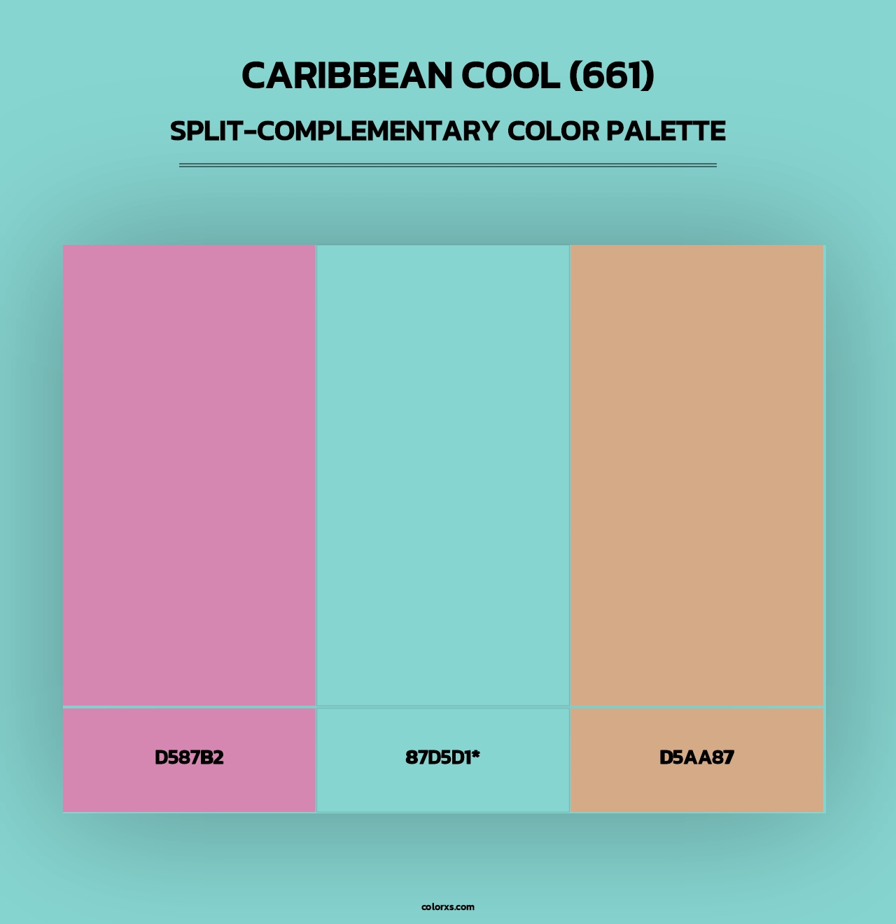 Caribbean Cool (661) - Split-Complementary Color Palette