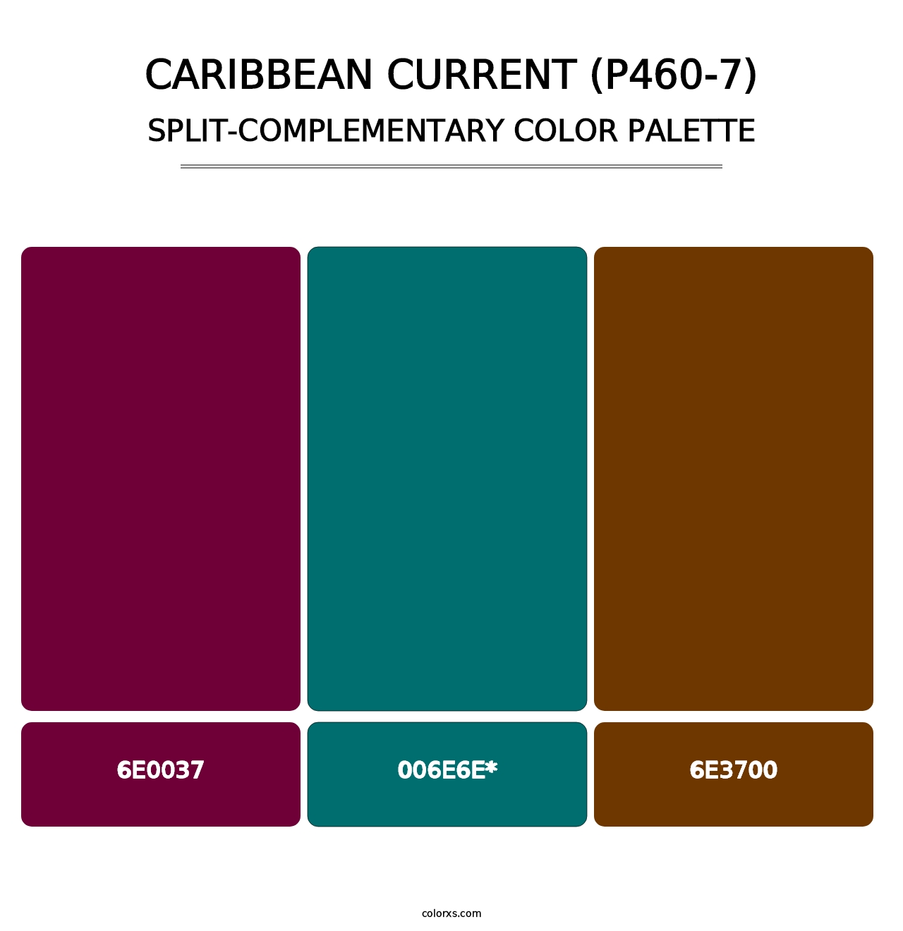 Caribbean Current (P460-7) - Split-Complementary Color Palette