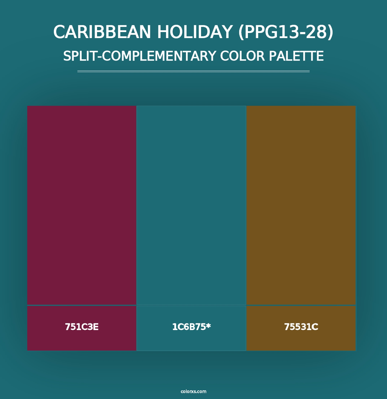 Caribbean Holiday (PPG13-28) - Split-Complementary Color Palette