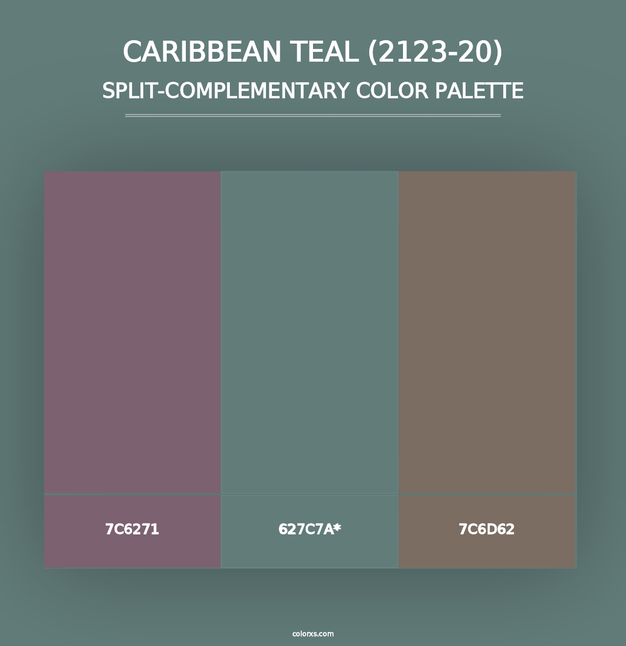 Caribbean Teal (2123-20) - Split-Complementary Color Palette