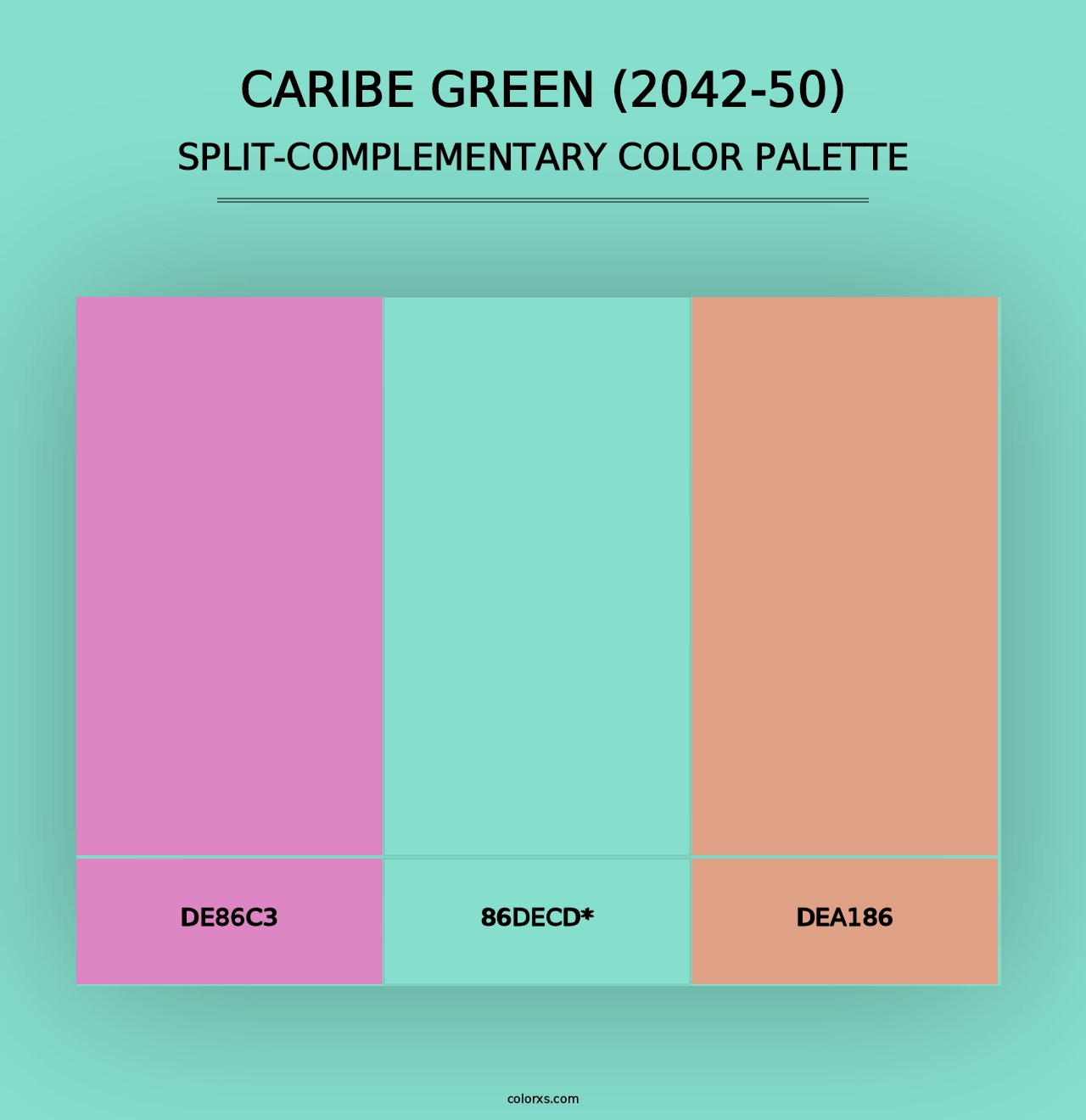 Caribe Green (2042-50) - Split-Complementary Color Palette