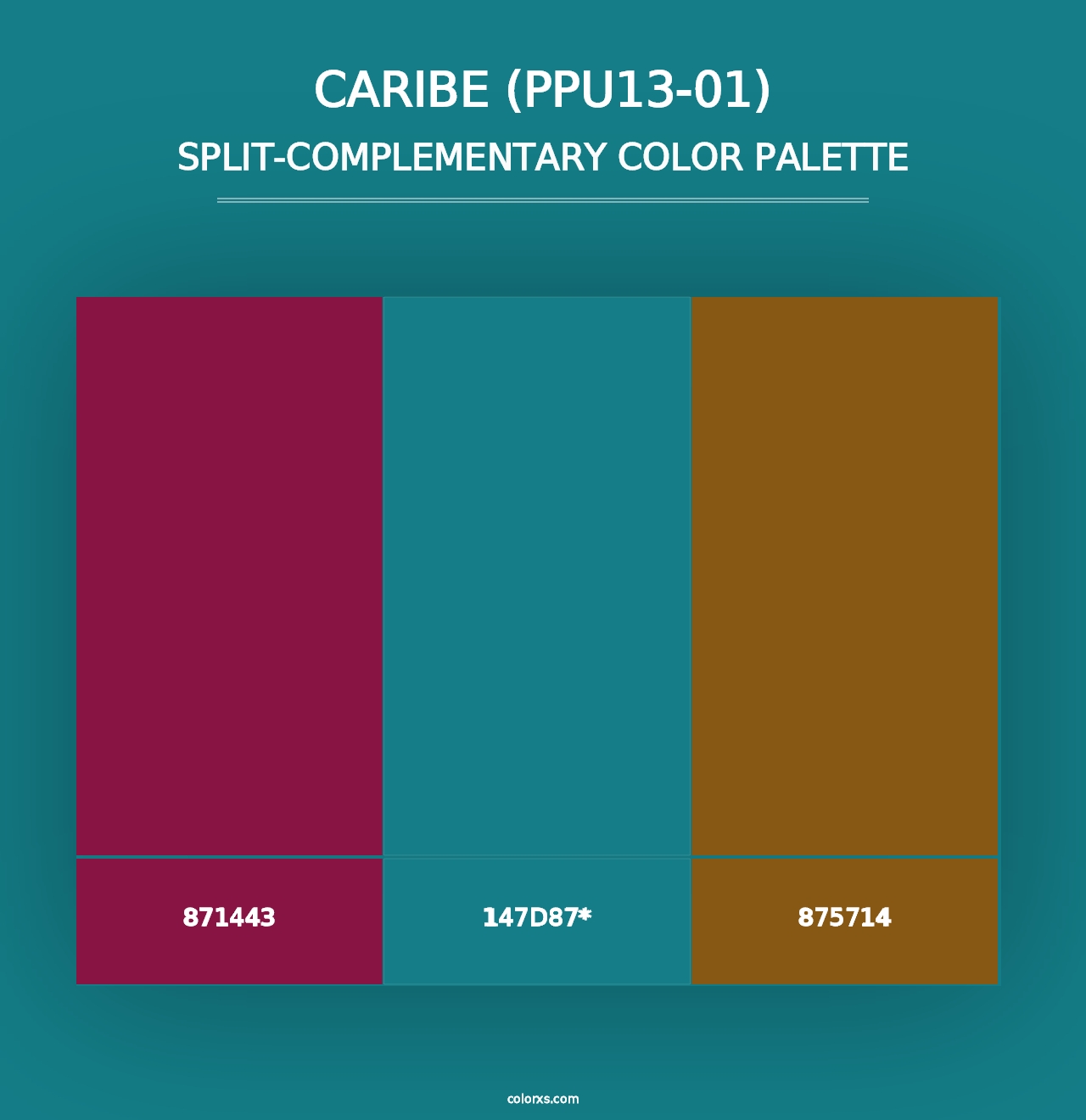 Caribe (PPU13-01) - Split-Complementary Color Palette