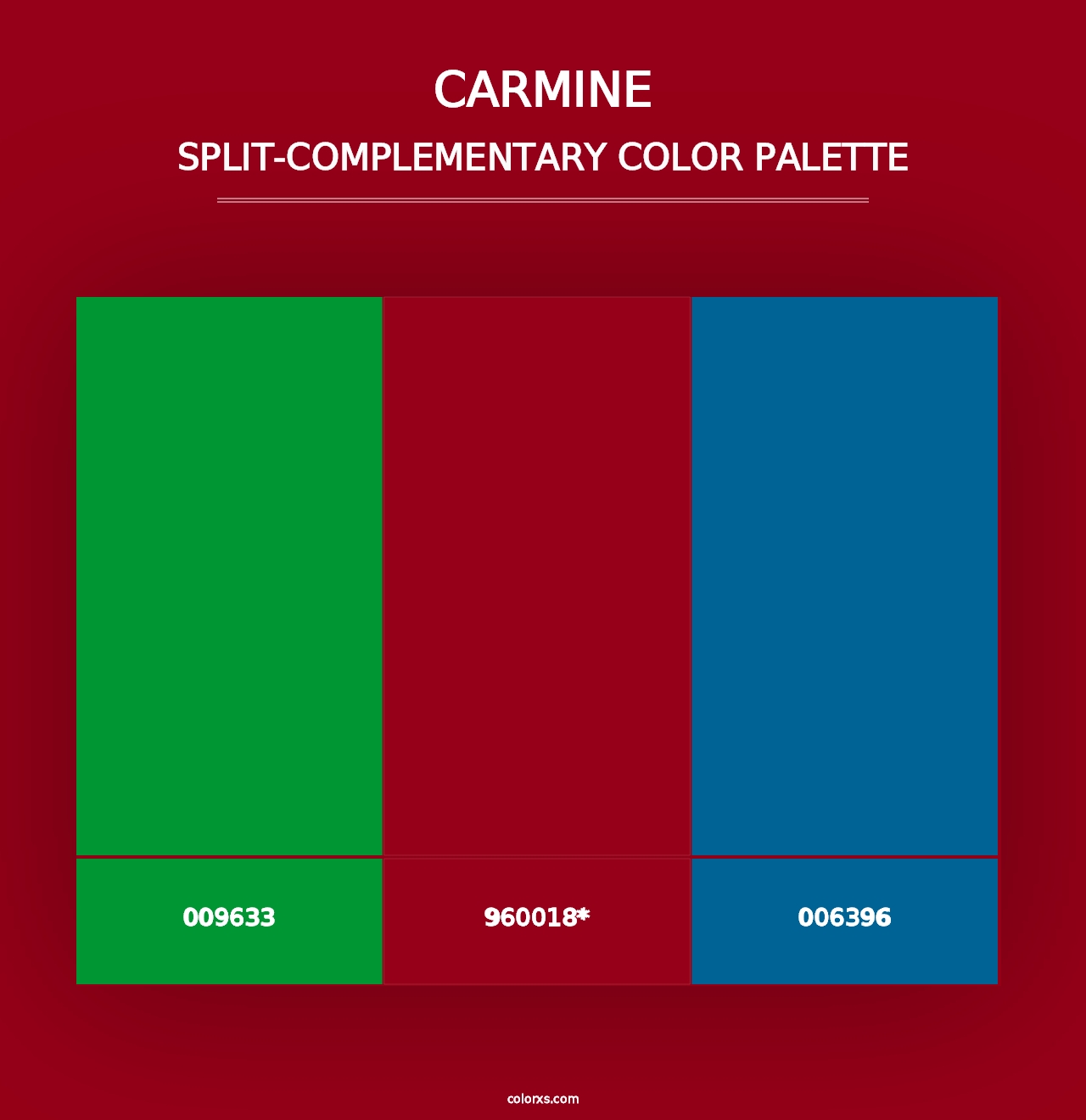 Carmine - Split-Complementary Color Palette