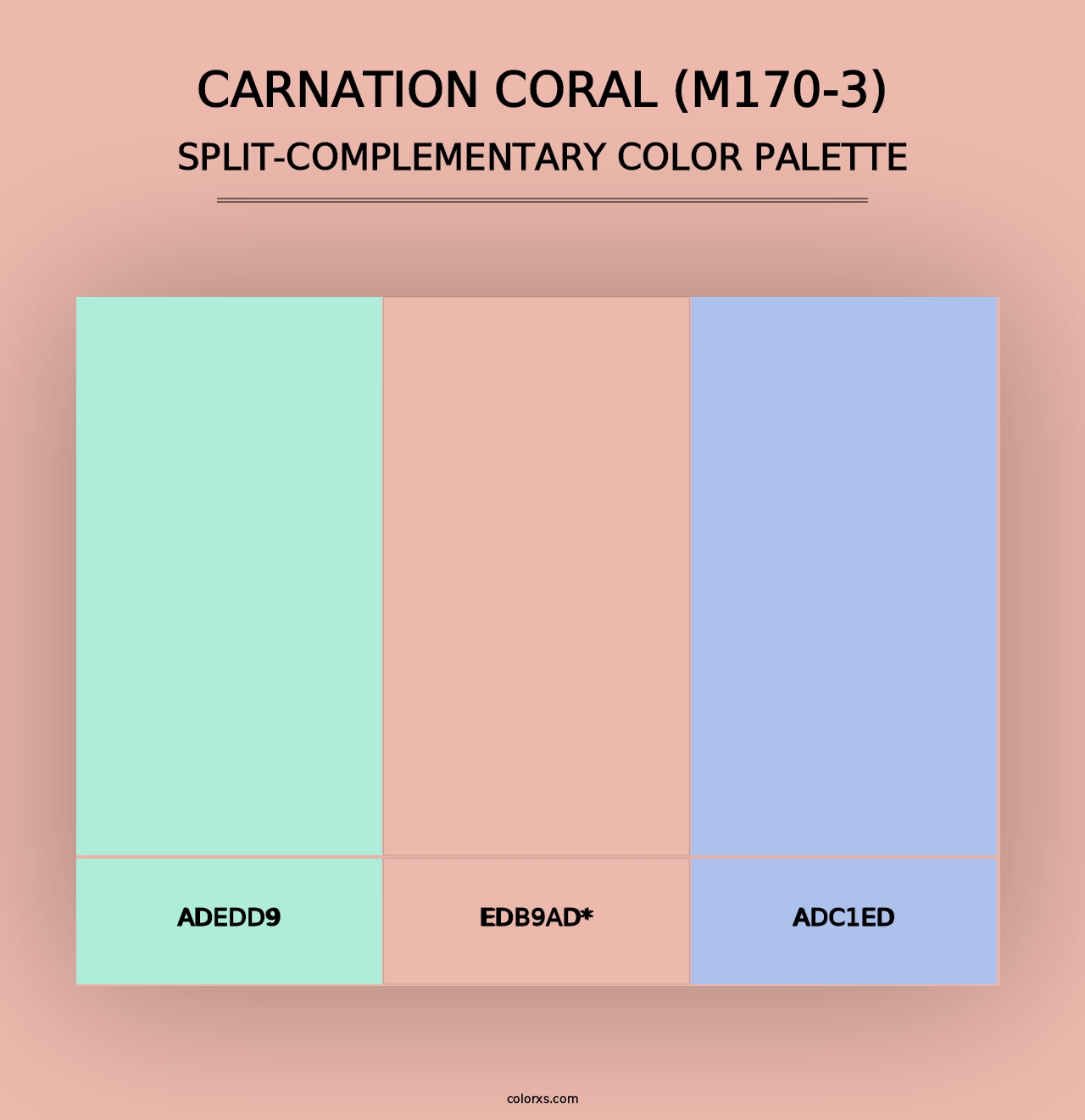 Carnation Coral (M170-3) - Split-Complementary Color Palette