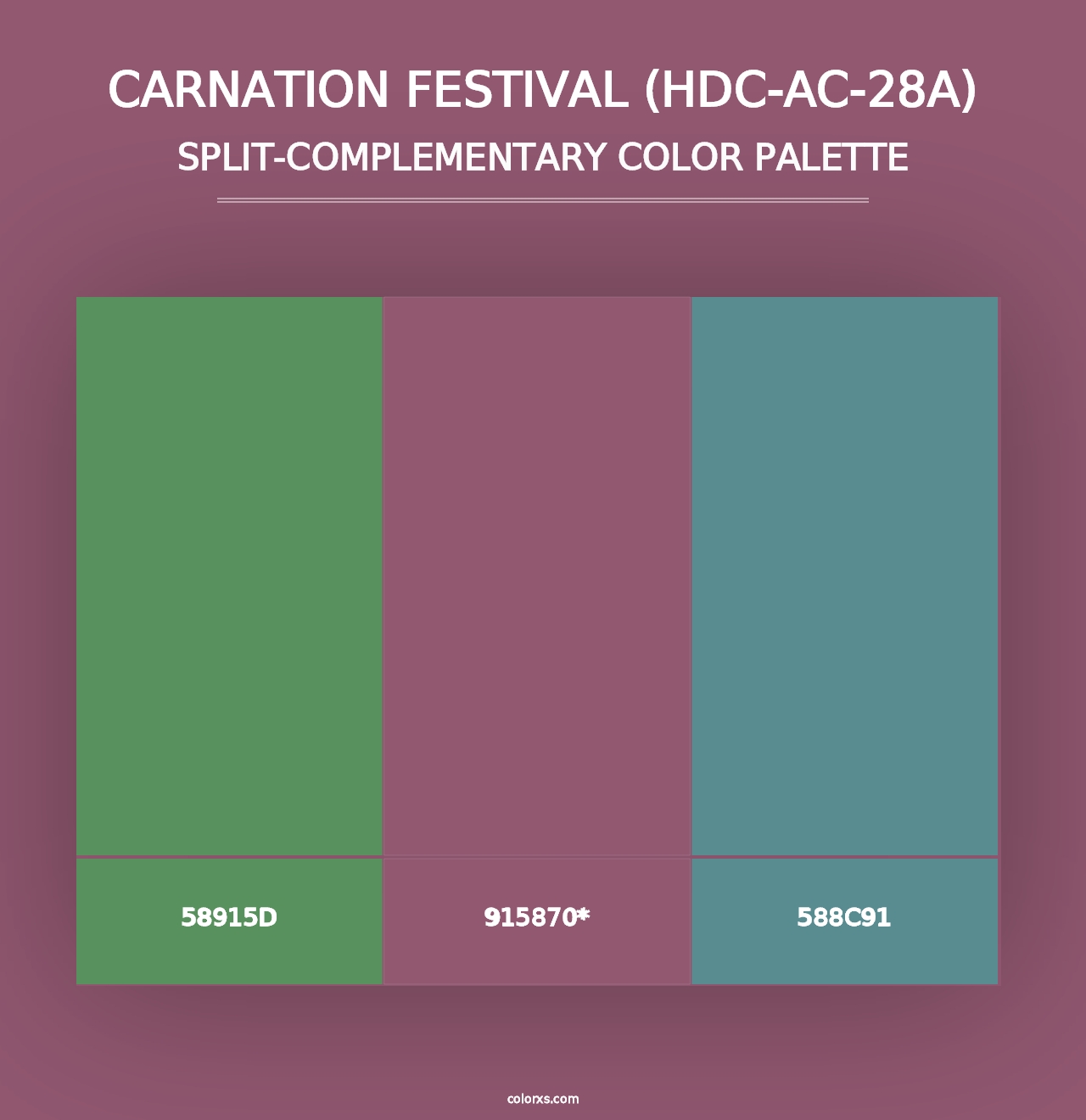 Carnation Festival (HDC-AC-28A) - Split-Complementary Color Palette