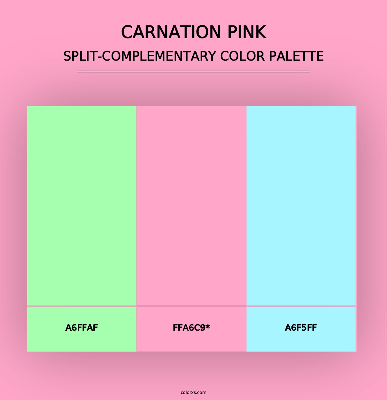 Carnation Pink - Split-Complementary Color Palette