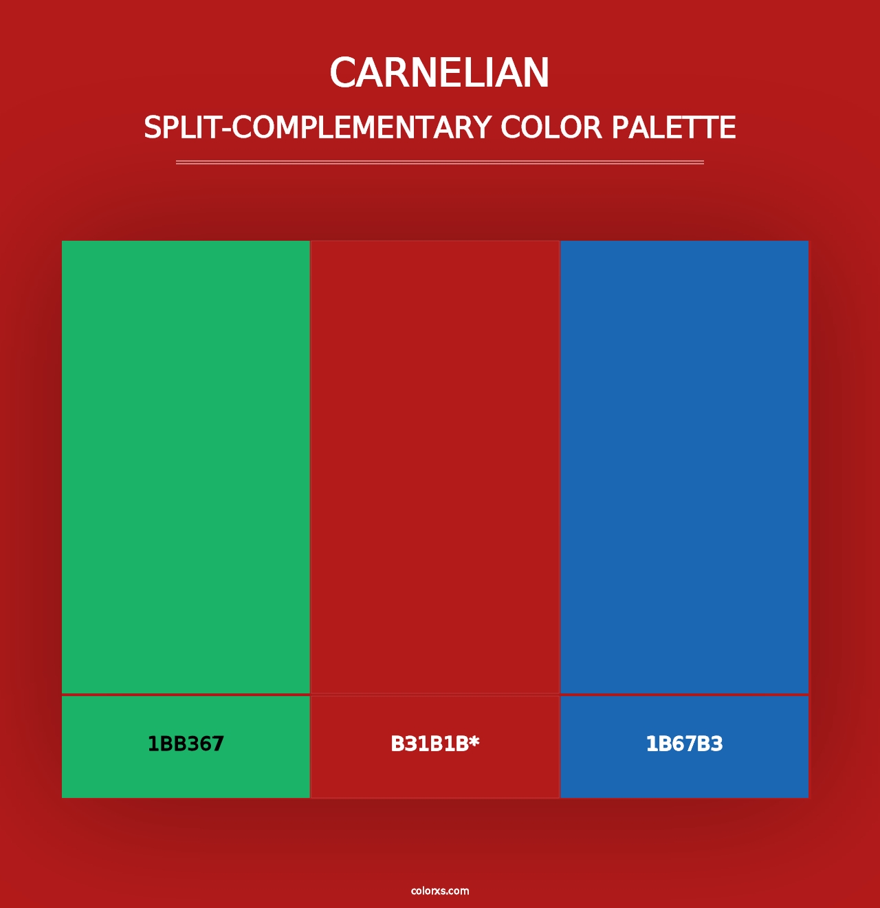 Carnelian - Split-Complementary Color Palette