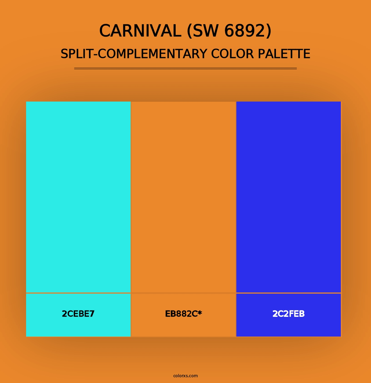 Carnival (SW 6892) - Split-Complementary Color Palette