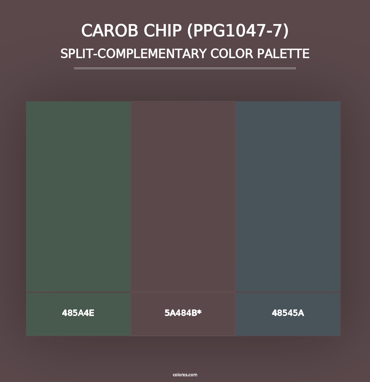 Carob Chip (PPG1047-7) - Split-Complementary Color Palette