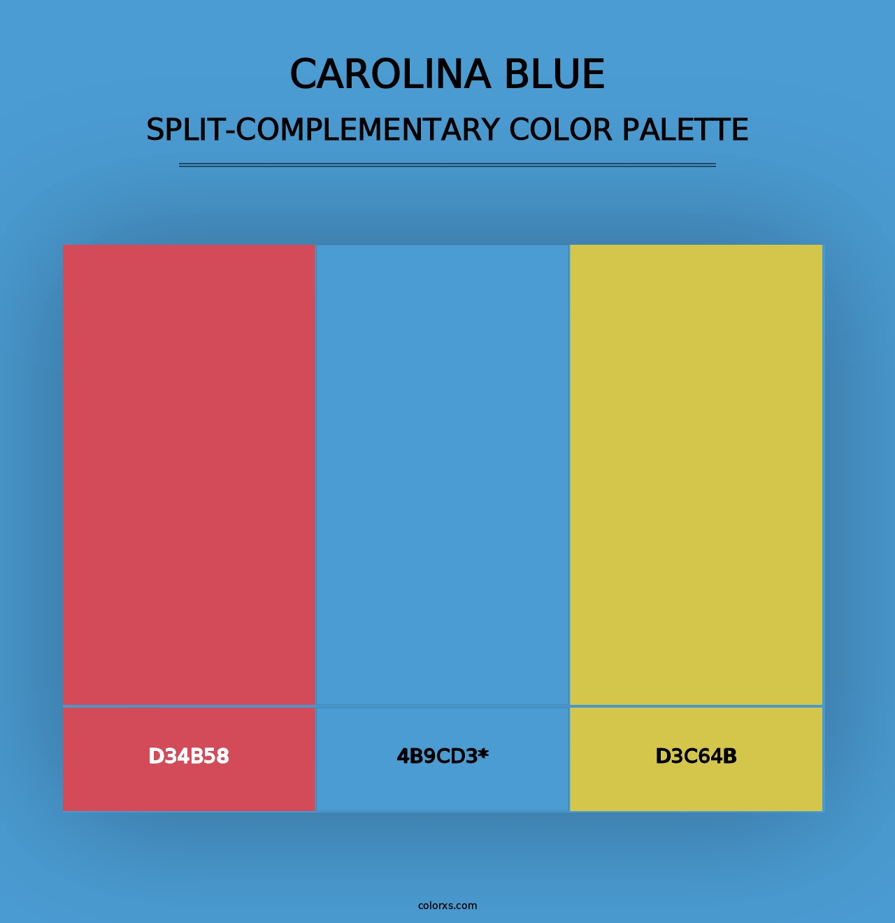 Carolina Blue - Split-Complementary Color Palette