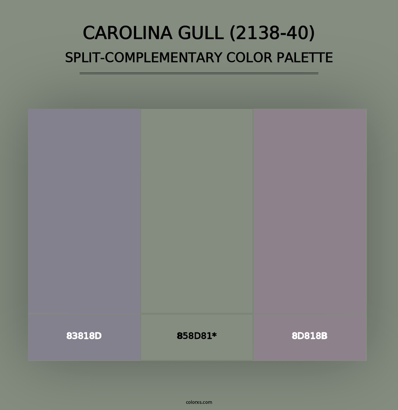 Carolina Gull (2138-40) - Split-Complementary Color Palette