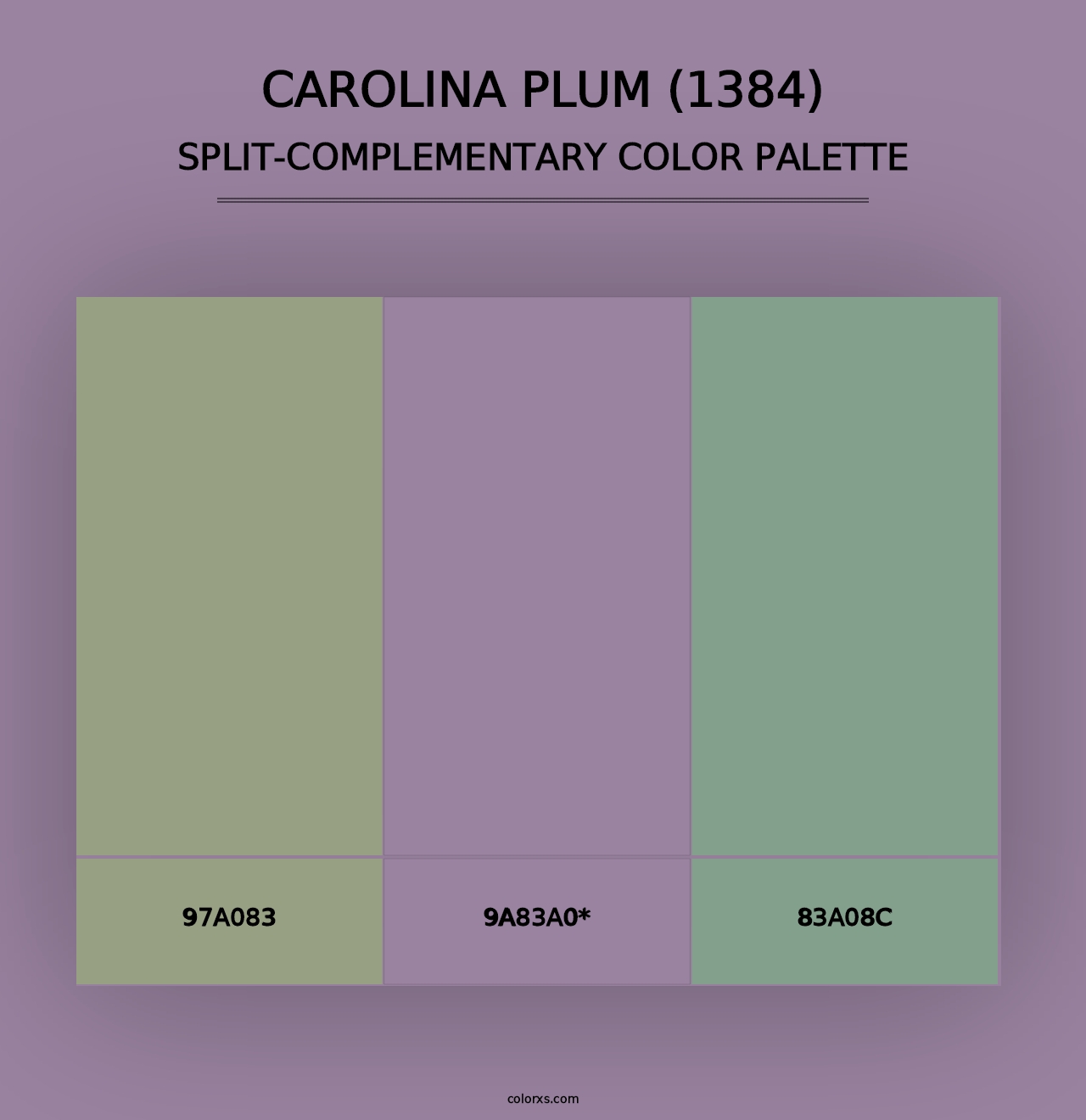 Carolina Plum (1384) - Split-Complementary Color Palette