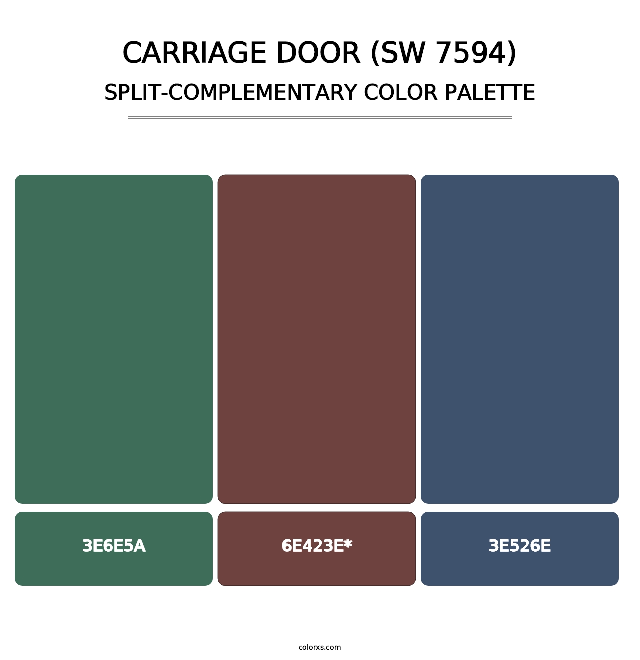 Carriage Door (SW 7594) - Split-Complementary Color Palette