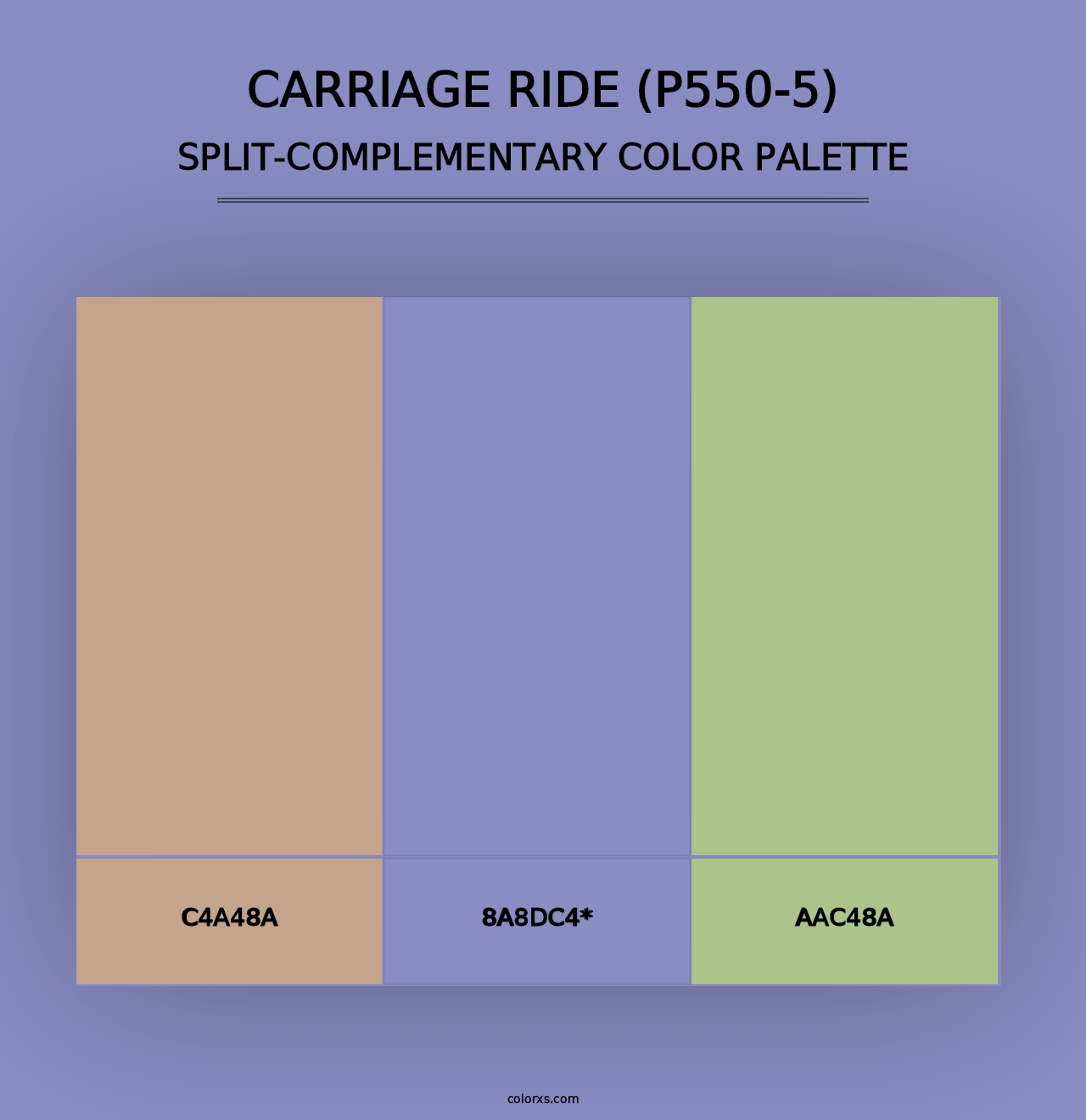 Carriage Ride (P550-5) - Split-Complementary Color Palette