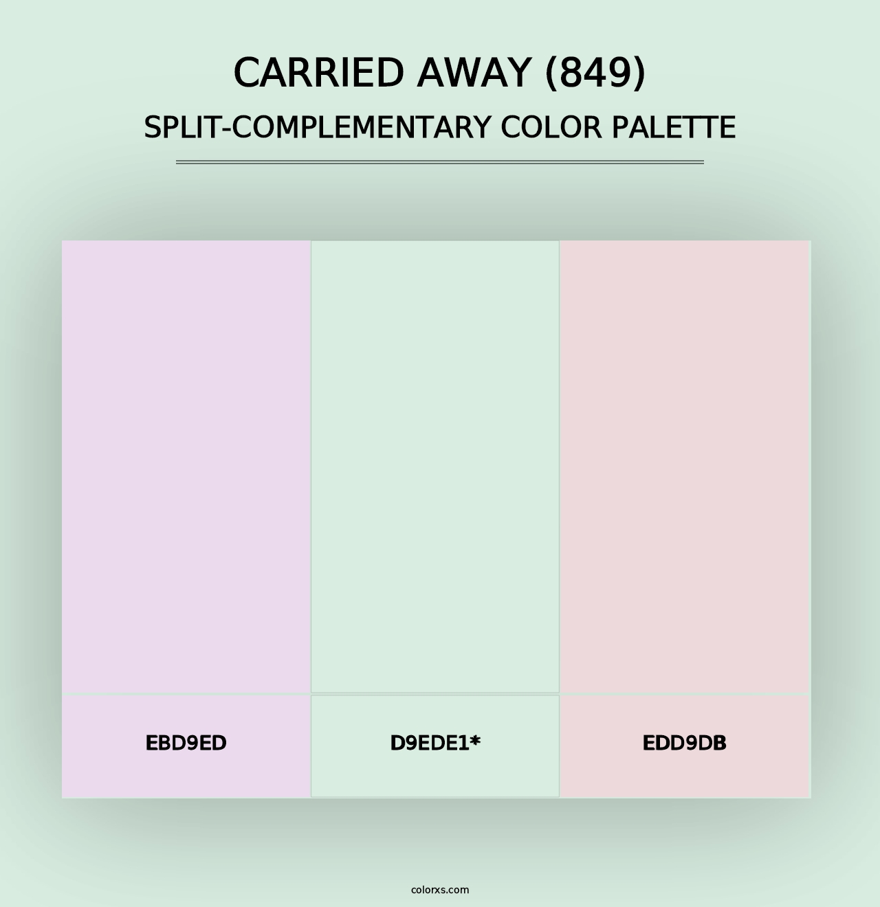 Carried Away (849) - Split-Complementary Color Palette