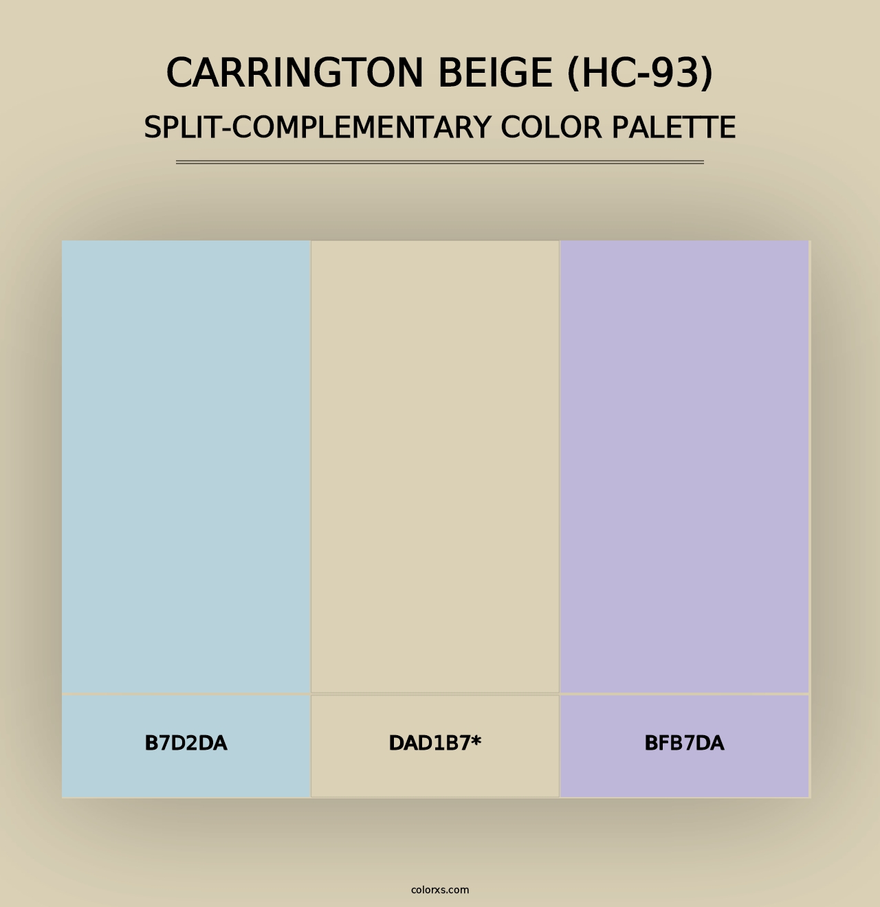 Carrington Beige (HC-93) - Split-Complementary Color Palette