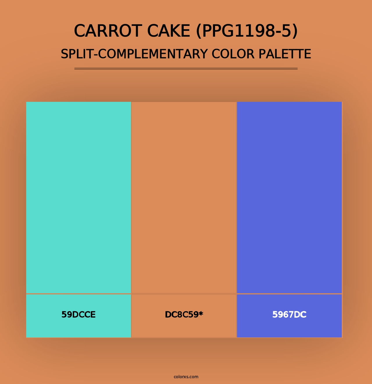 Carrot Cake (PPG1198-5) - Split-Complementary Color Palette