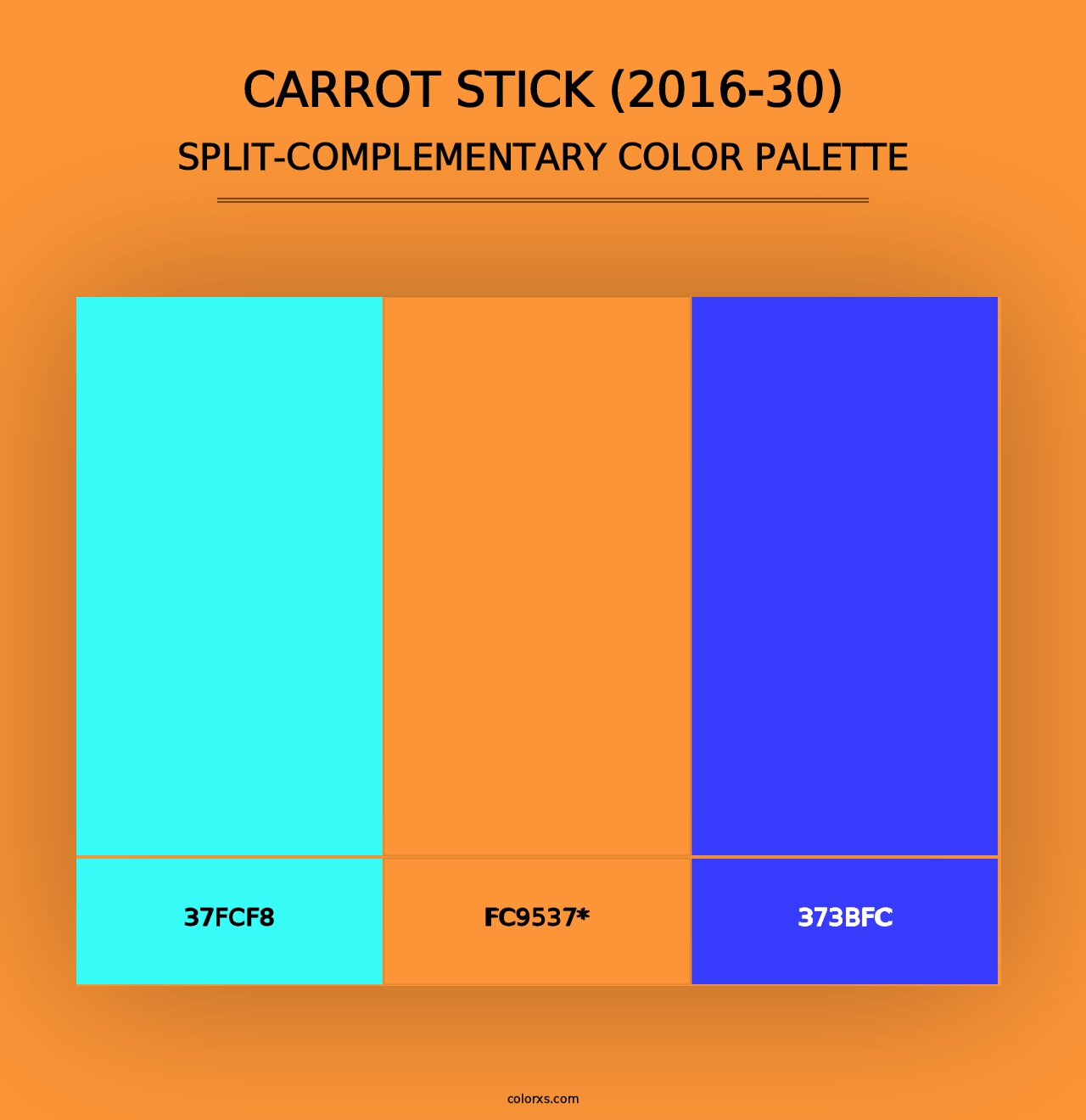 Carrot Stick (2016-30) - Split-Complementary Color Palette