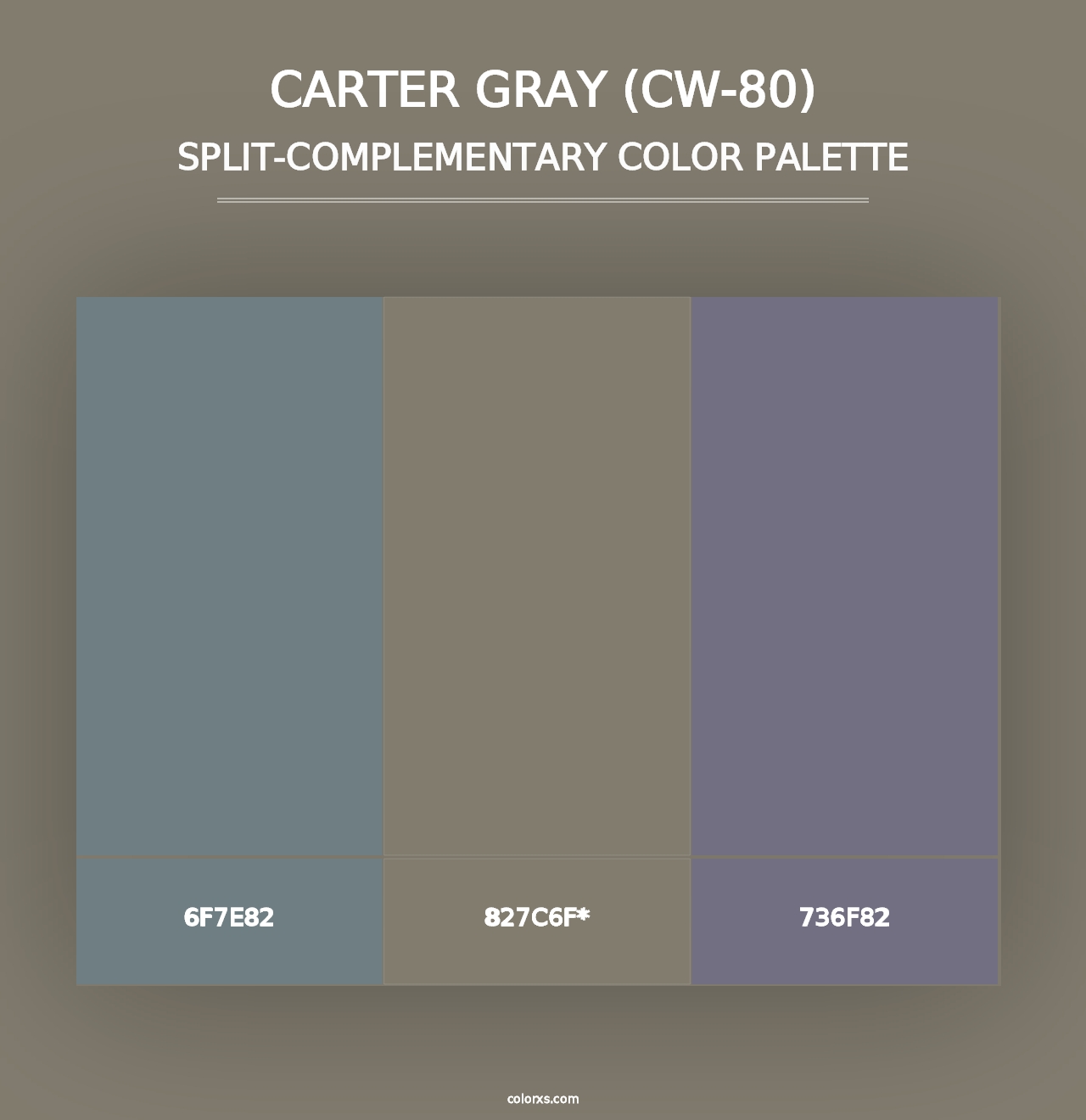 Carter Gray (CW-80) - Split-Complementary Color Palette